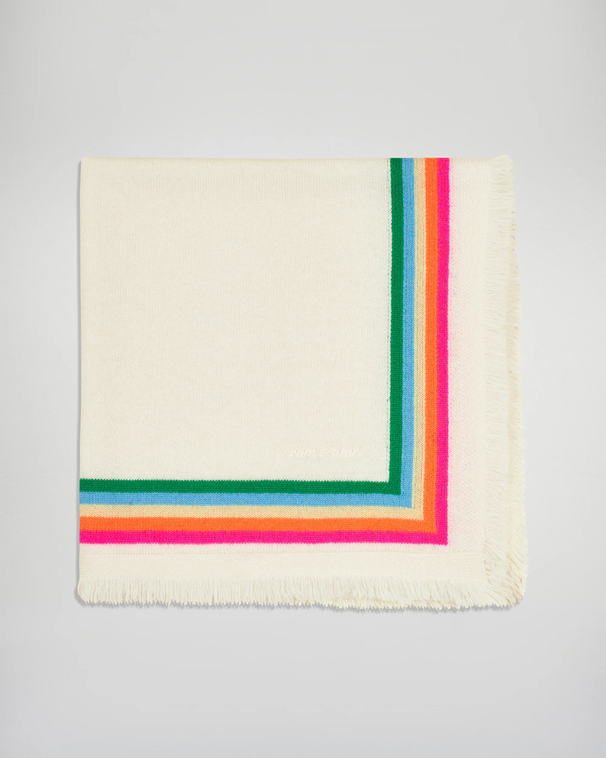 Multicolored Stripes Scarf (H25 / ACCESSORIES / White) - Image 4