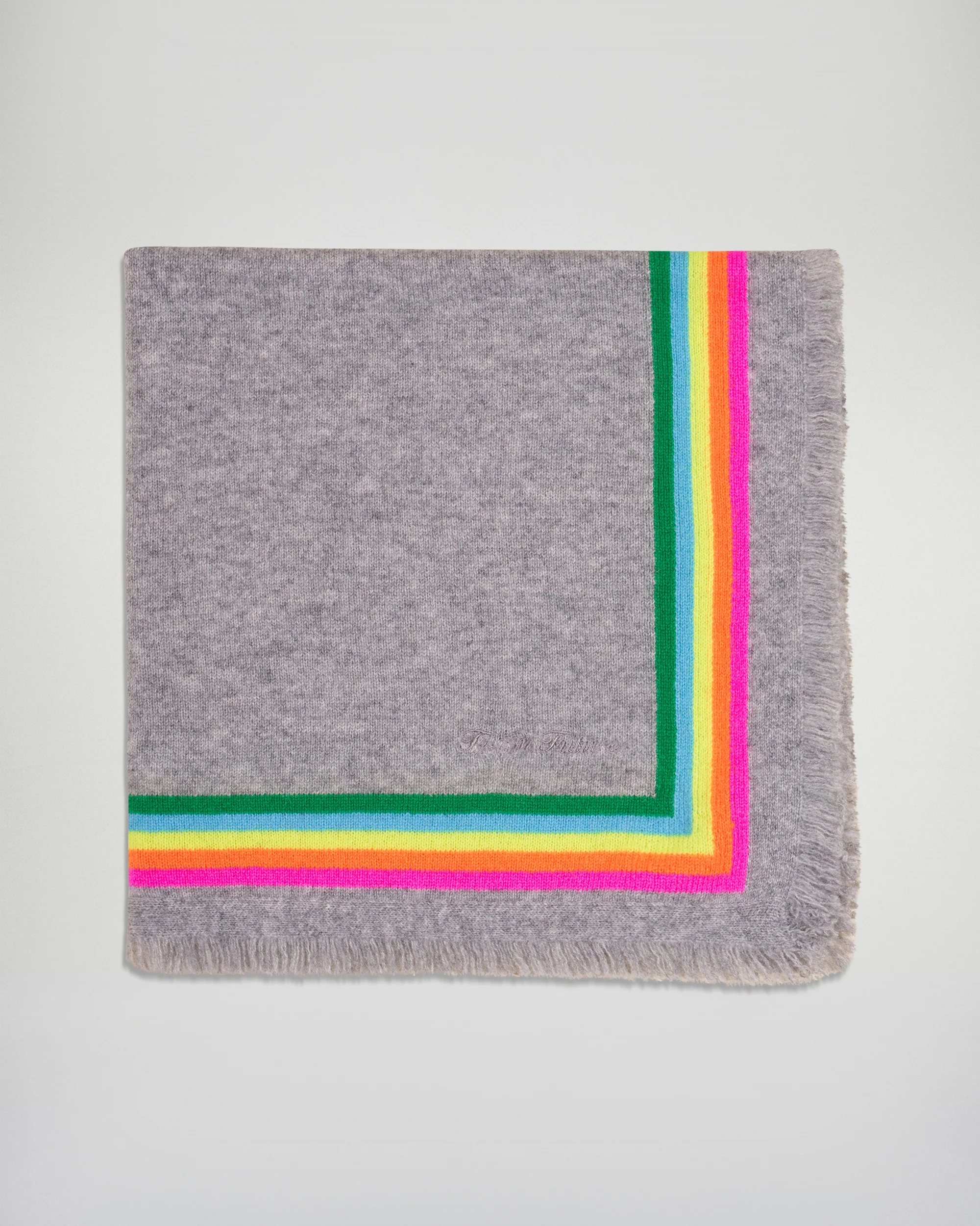 Multicolored Stripes Scarf (H25 / ACCESSORIES / Dark Heather Grey) - Image 4