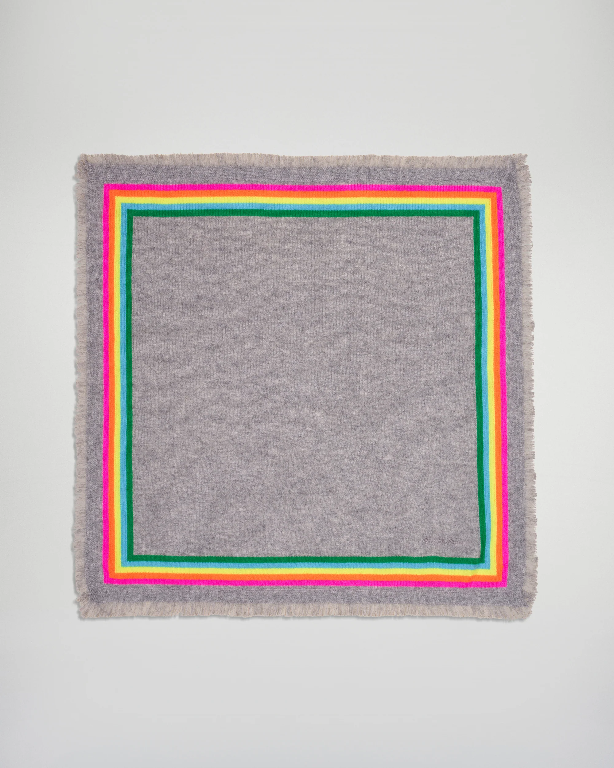 Multicolored Stripes Scarf (H25 / ACCESSORIES / Dark Heather Grey) - Image 5