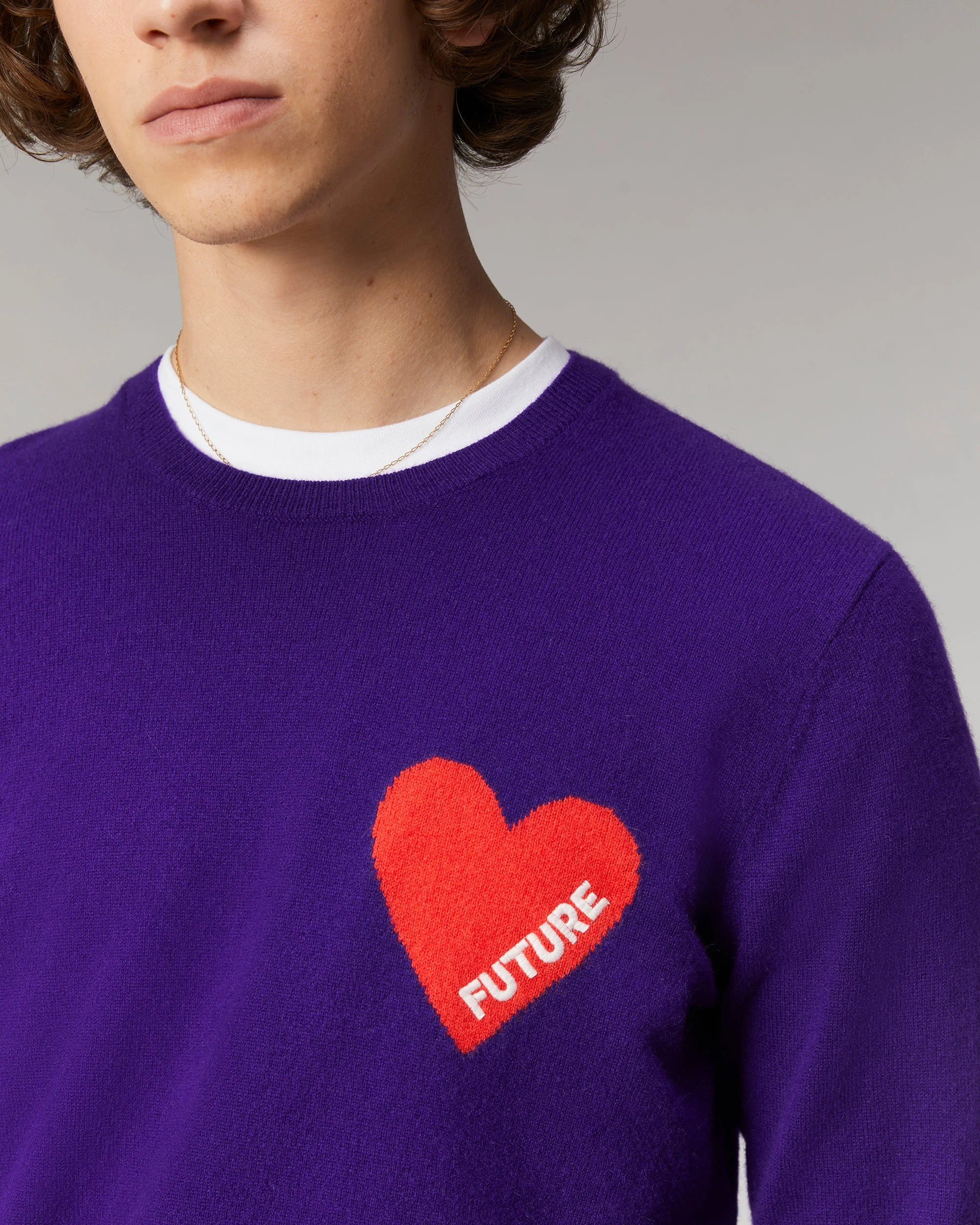 Heart Crewneck Sweater ( H23 / Man / Dark Heather Grey) - Image 6