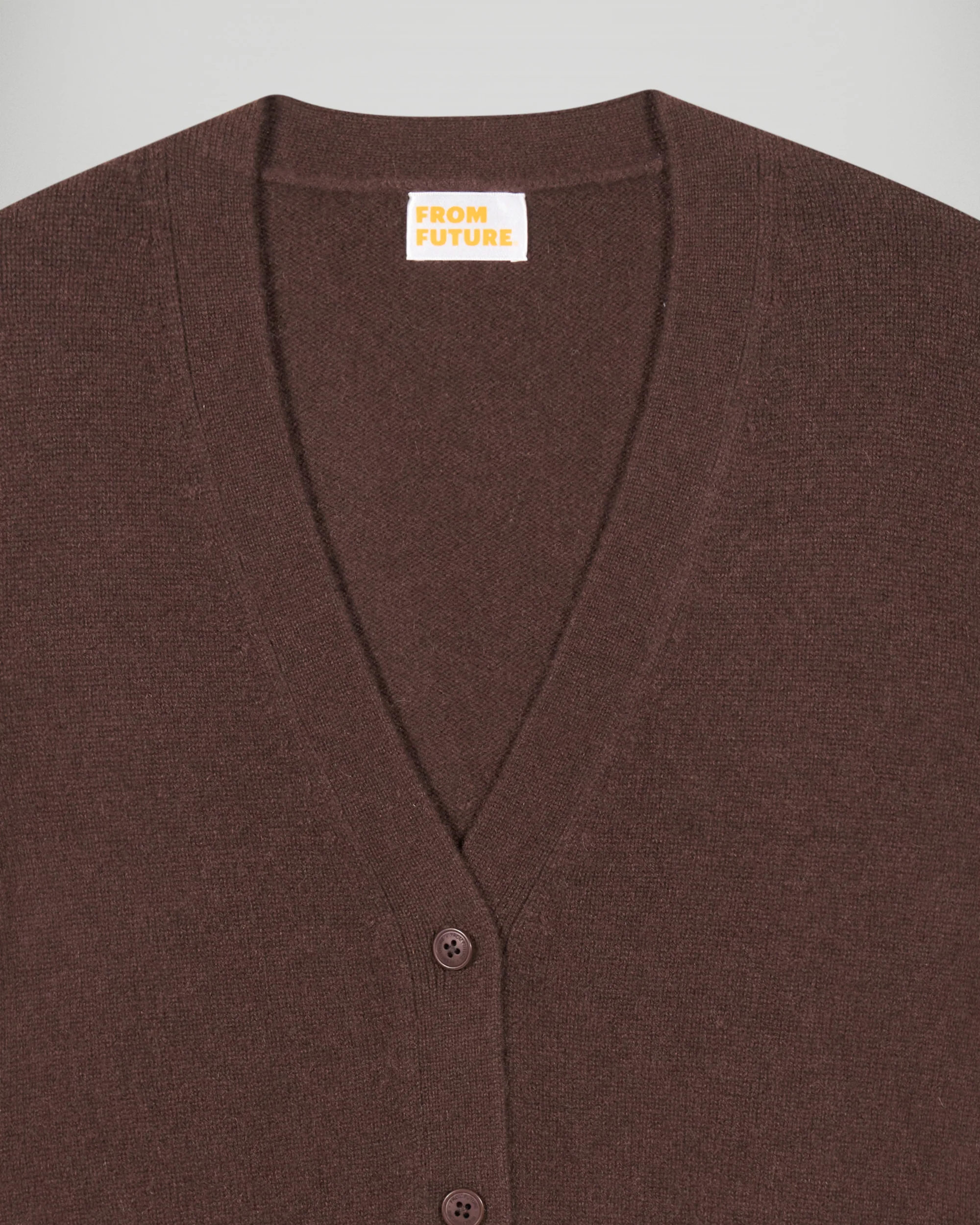 Cardigan Sweater (H25 / WOMEN / Chocolate) - Image 6