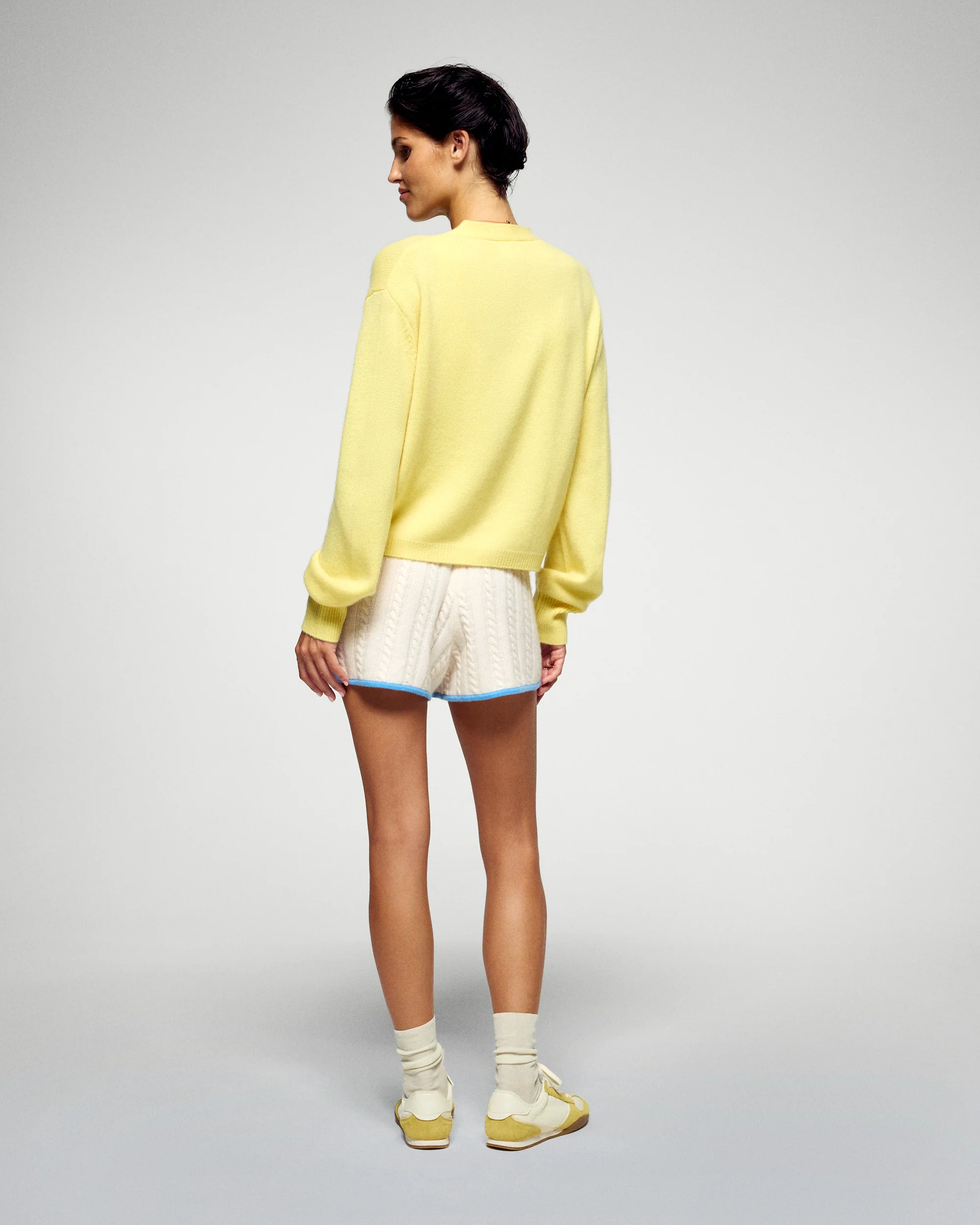 Cardigan Sweater (H25 / WOMEN / Creamy Yellow) - Image 4