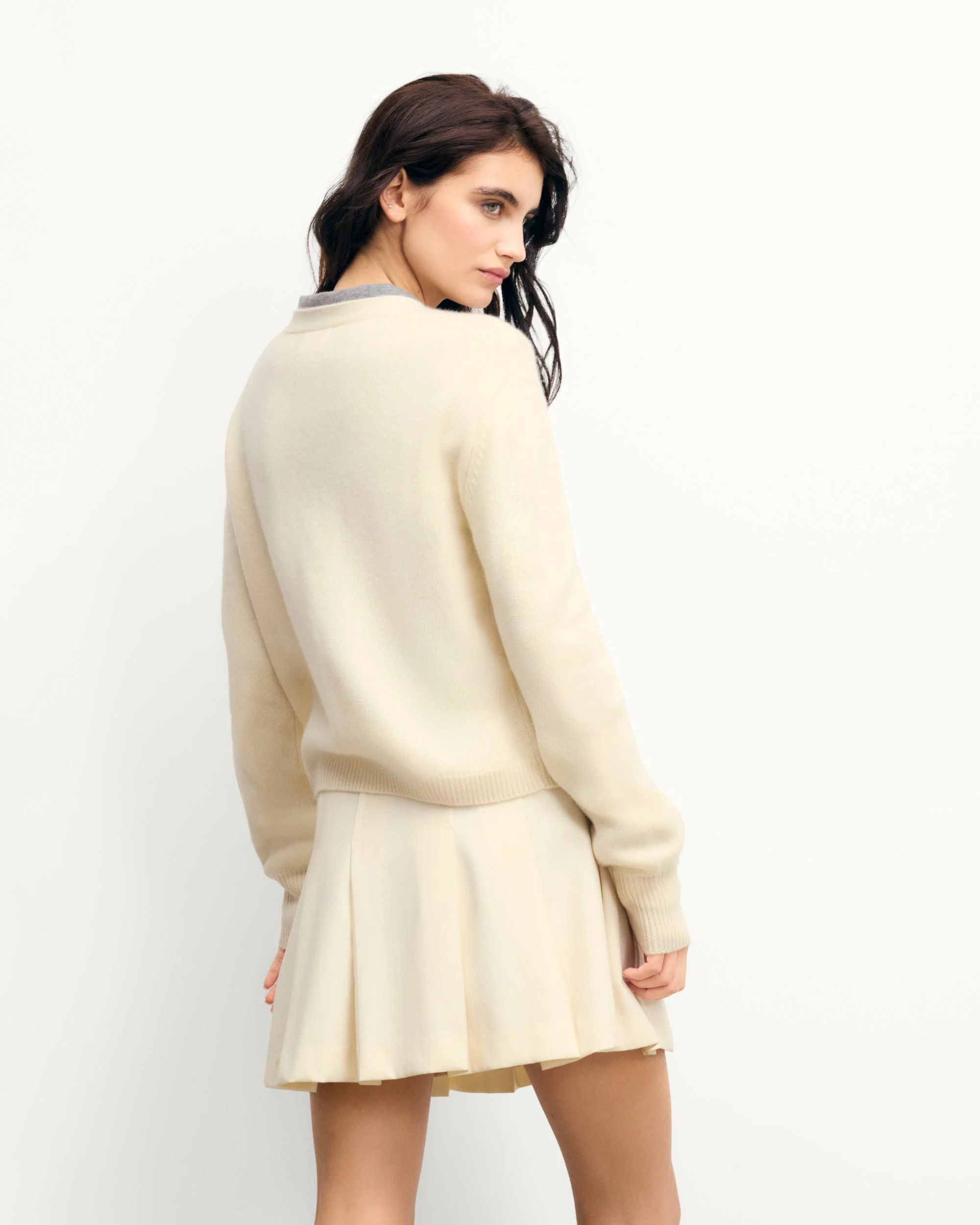 Sweater Cardigan (S25 / WOMEN / Ecru) - Image 4