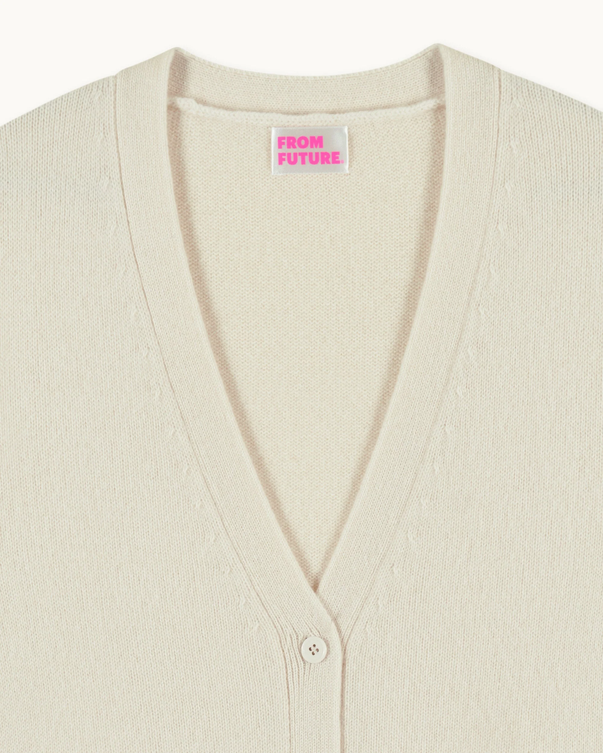 Sweater Cardigan (S25 / WOMEN / Ecru) - Image 6