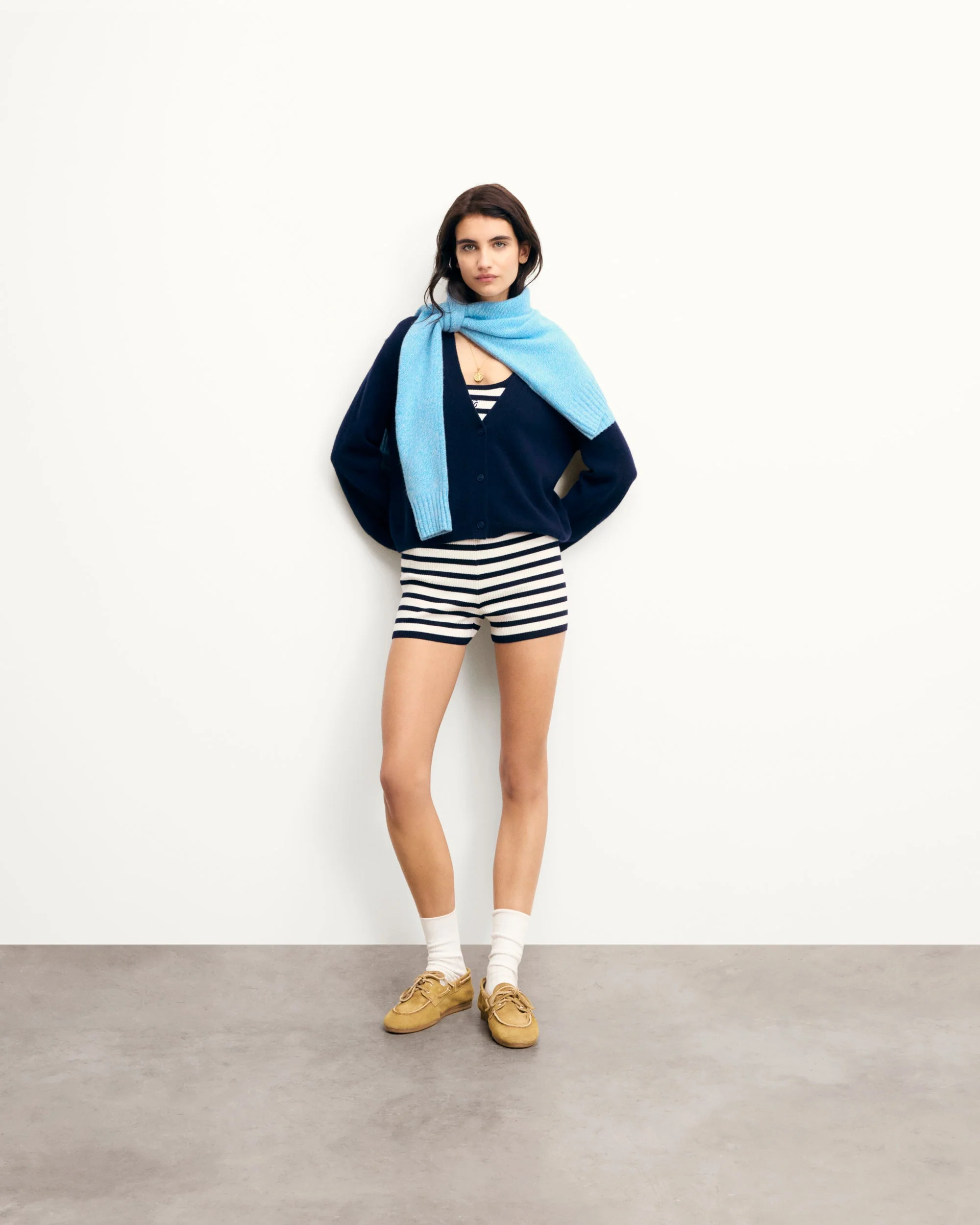 Sweater Cardigan (S25 / WOMEN / Navy) - Image 3