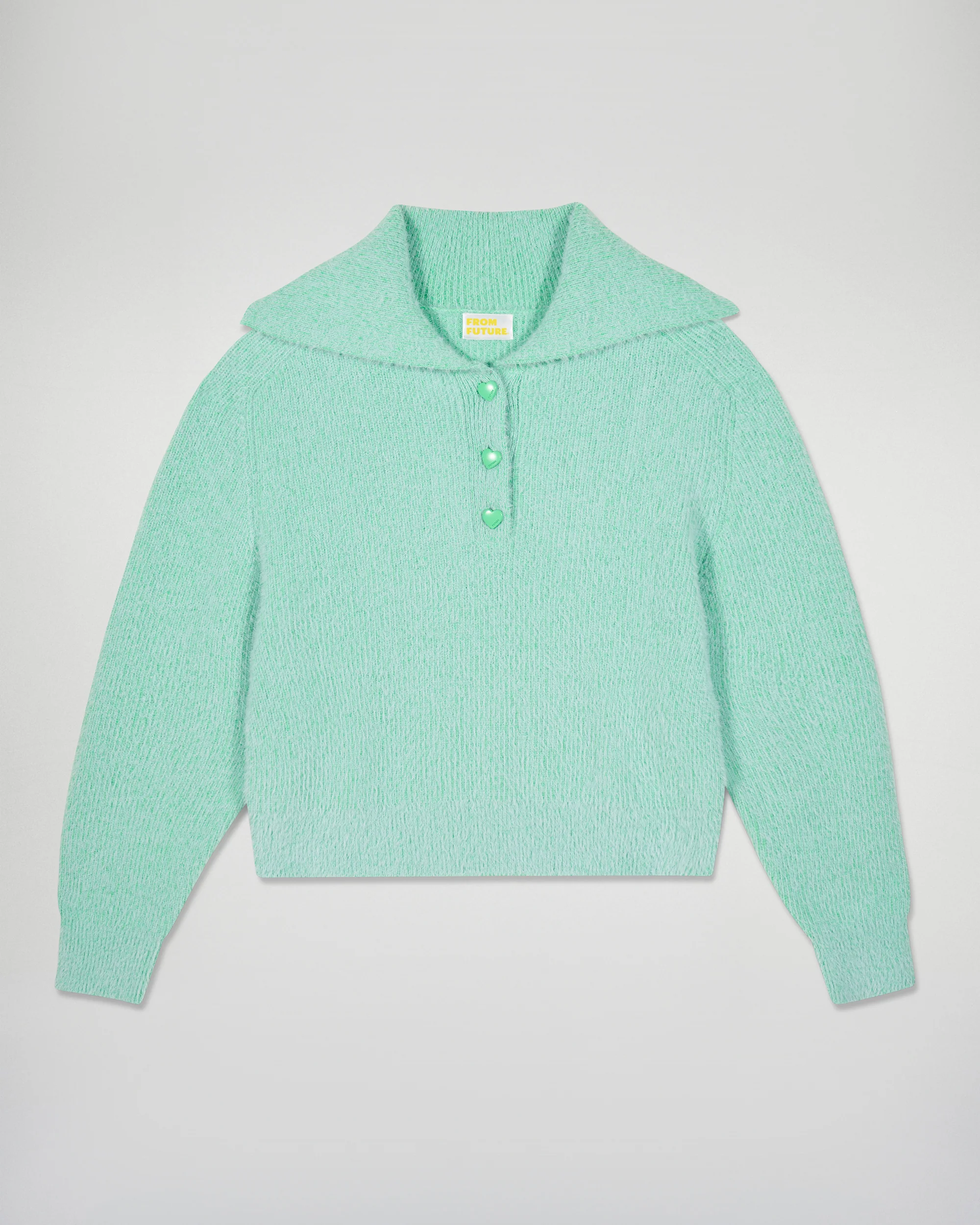 Polo Neck Sweater (H25 / WOMEN / Snowy Green) - Image 5