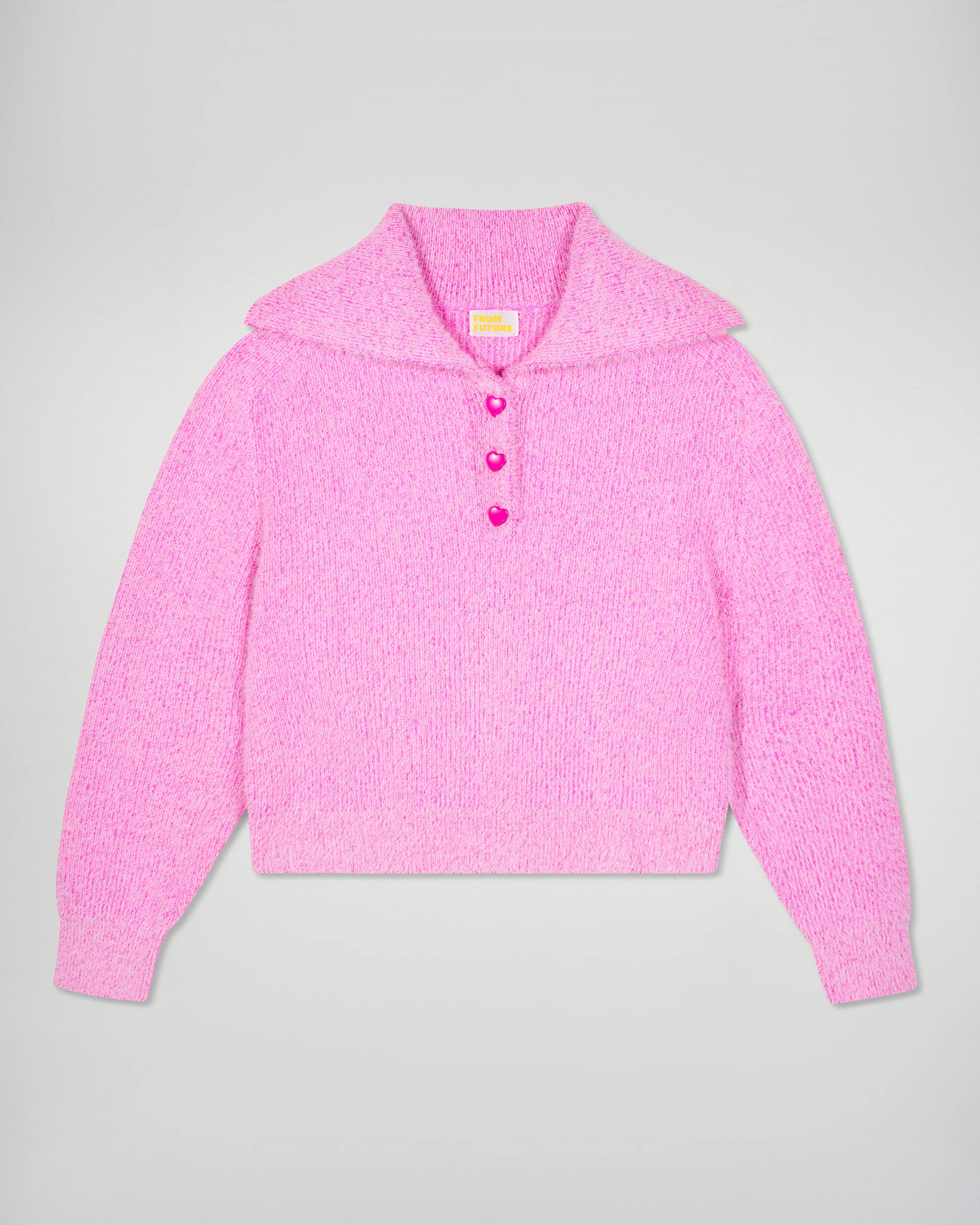 Polo Neck Sweater (H25 / WOMEN / Snowy Pink) - Image 6