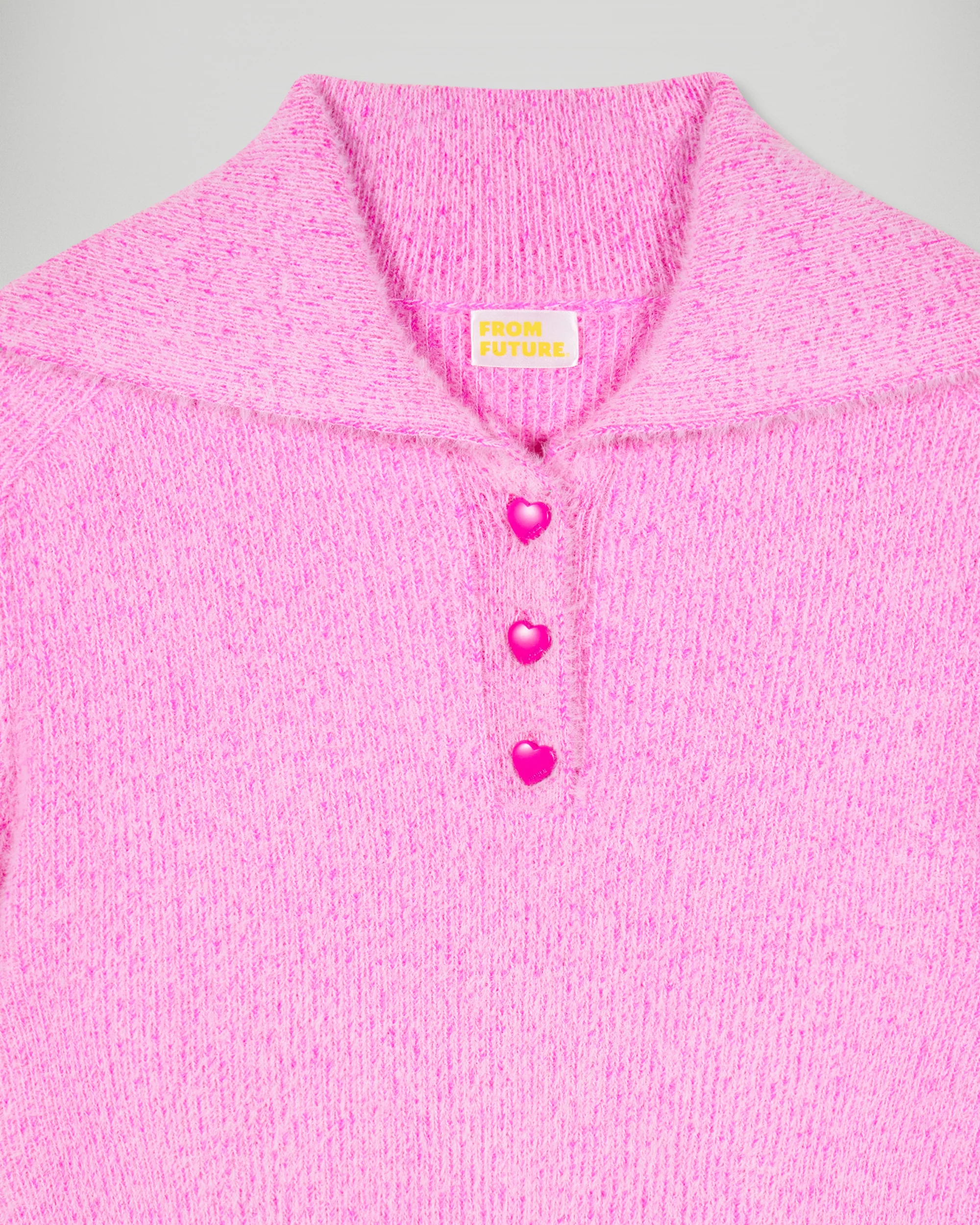 Polo Neck Sweater (H25 / WOMEN / Snowy Pink) - Image 7