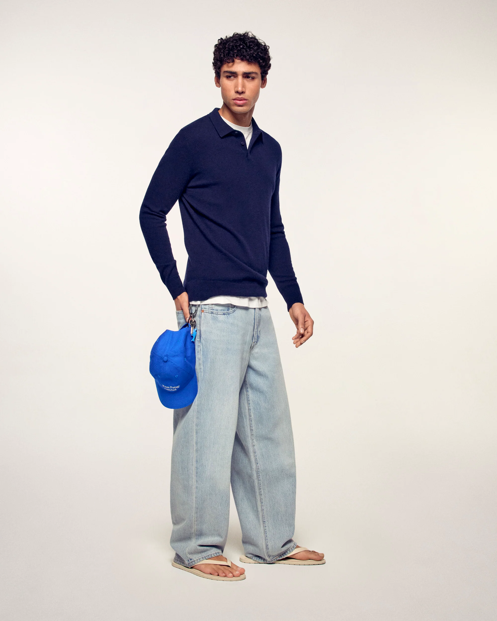 Polo Neck Sweater (S26 / MEN / Navy) - Image 3