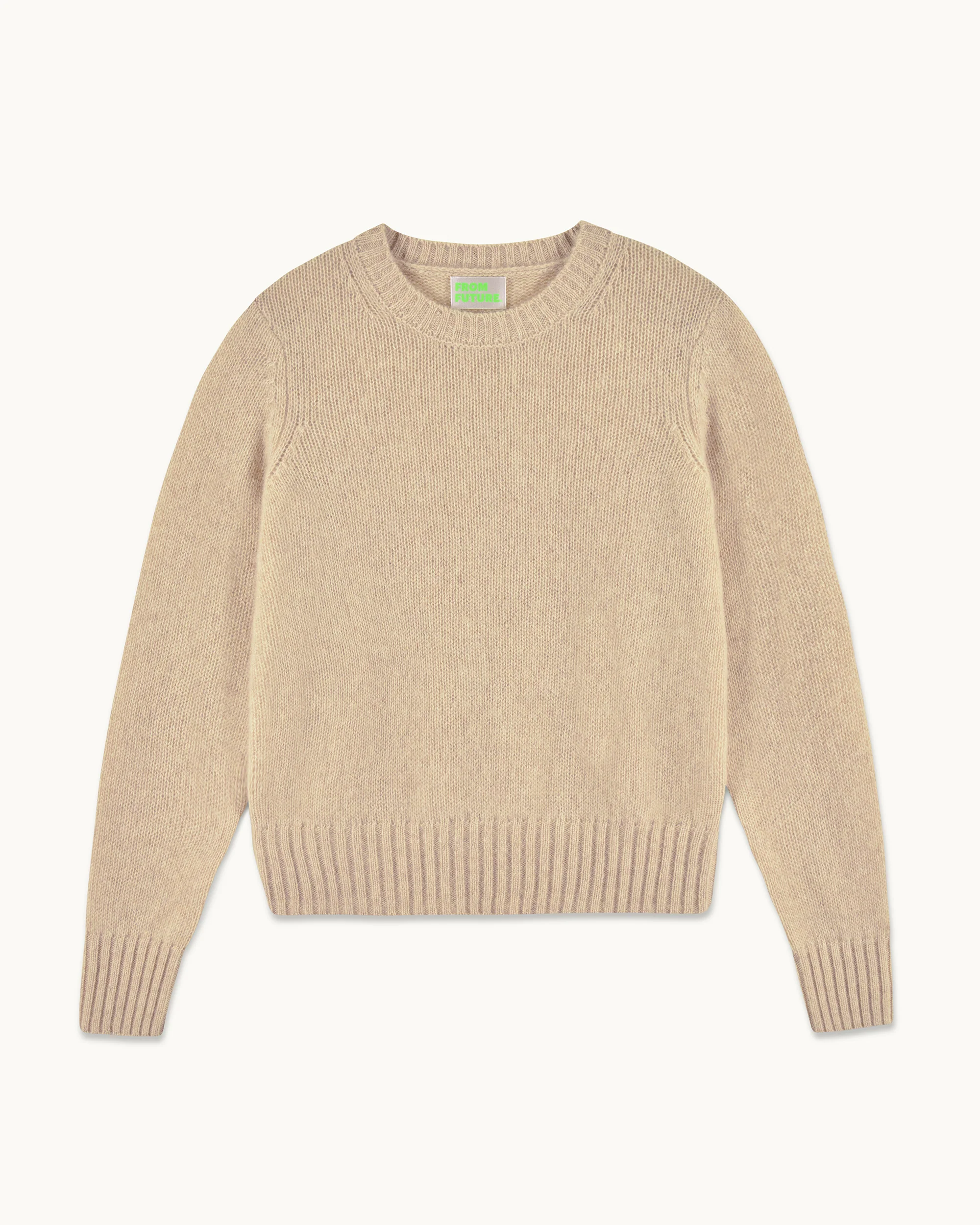 Short Crewneck Sweater (S25 / WOMEN / Heather Beige) - Image 5