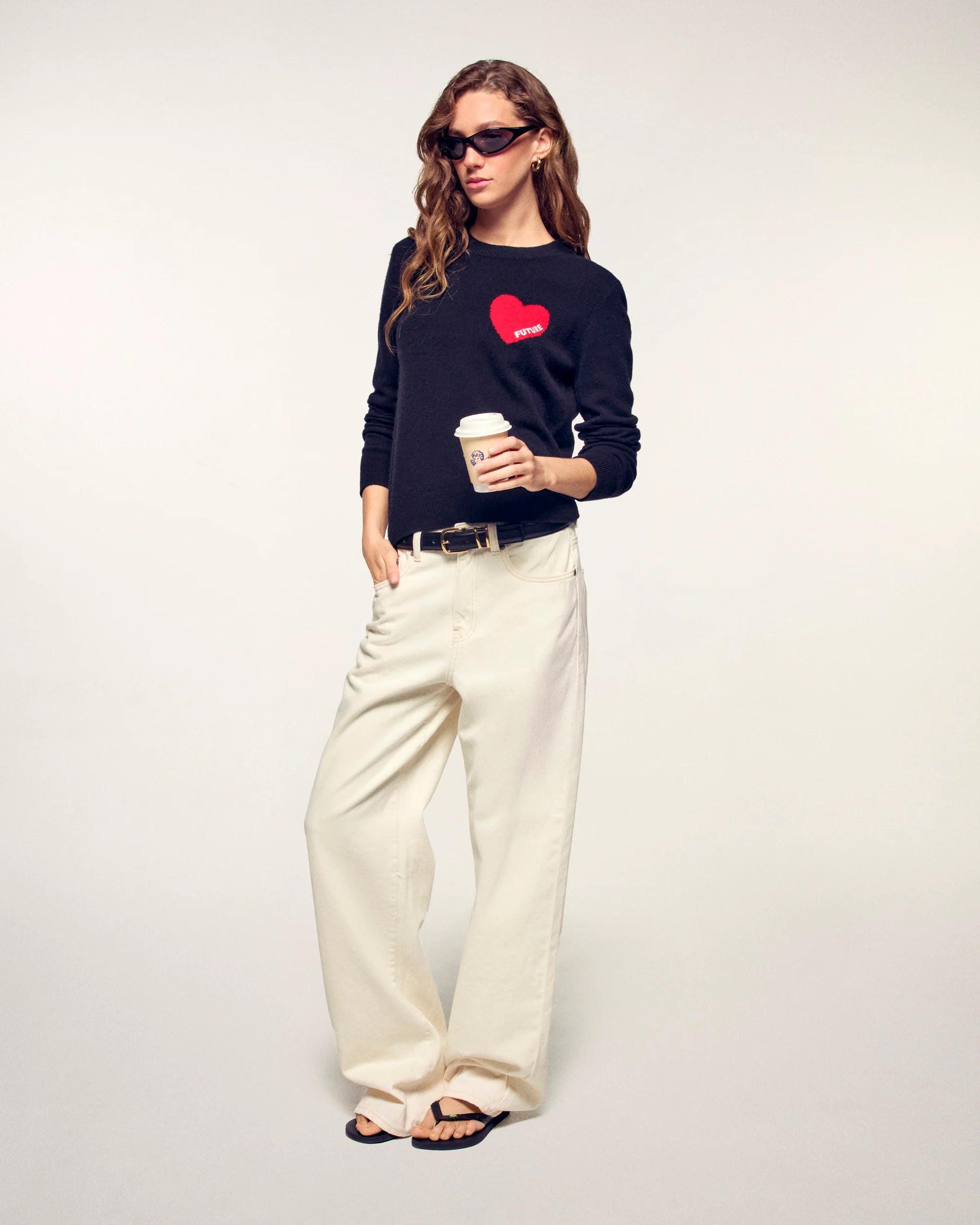 Crew Neck Sweater (H25 / FEMME / Black) - Image 3