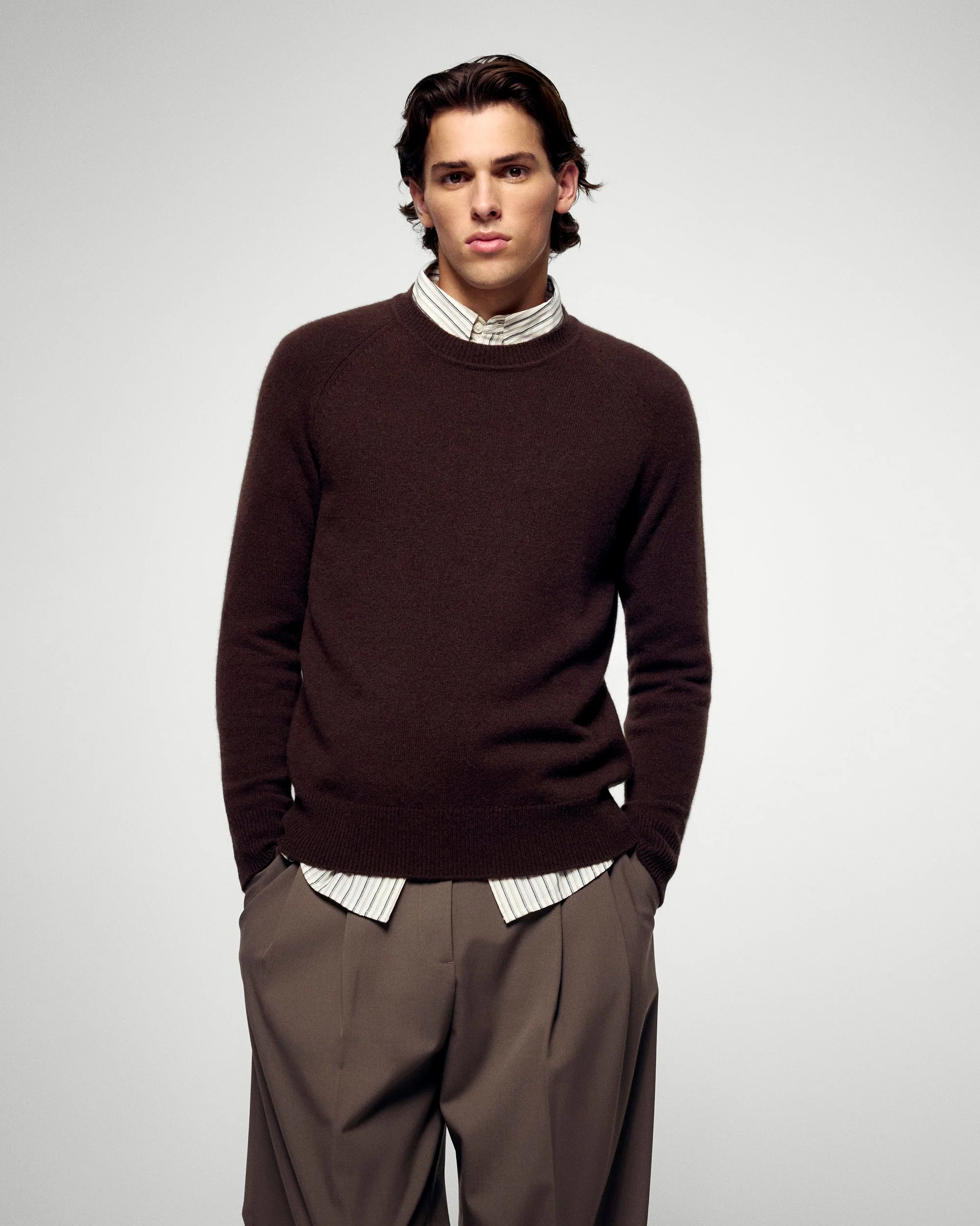 Crewneck Sweater (H25 / HOMME / Chocolate) - Image 4