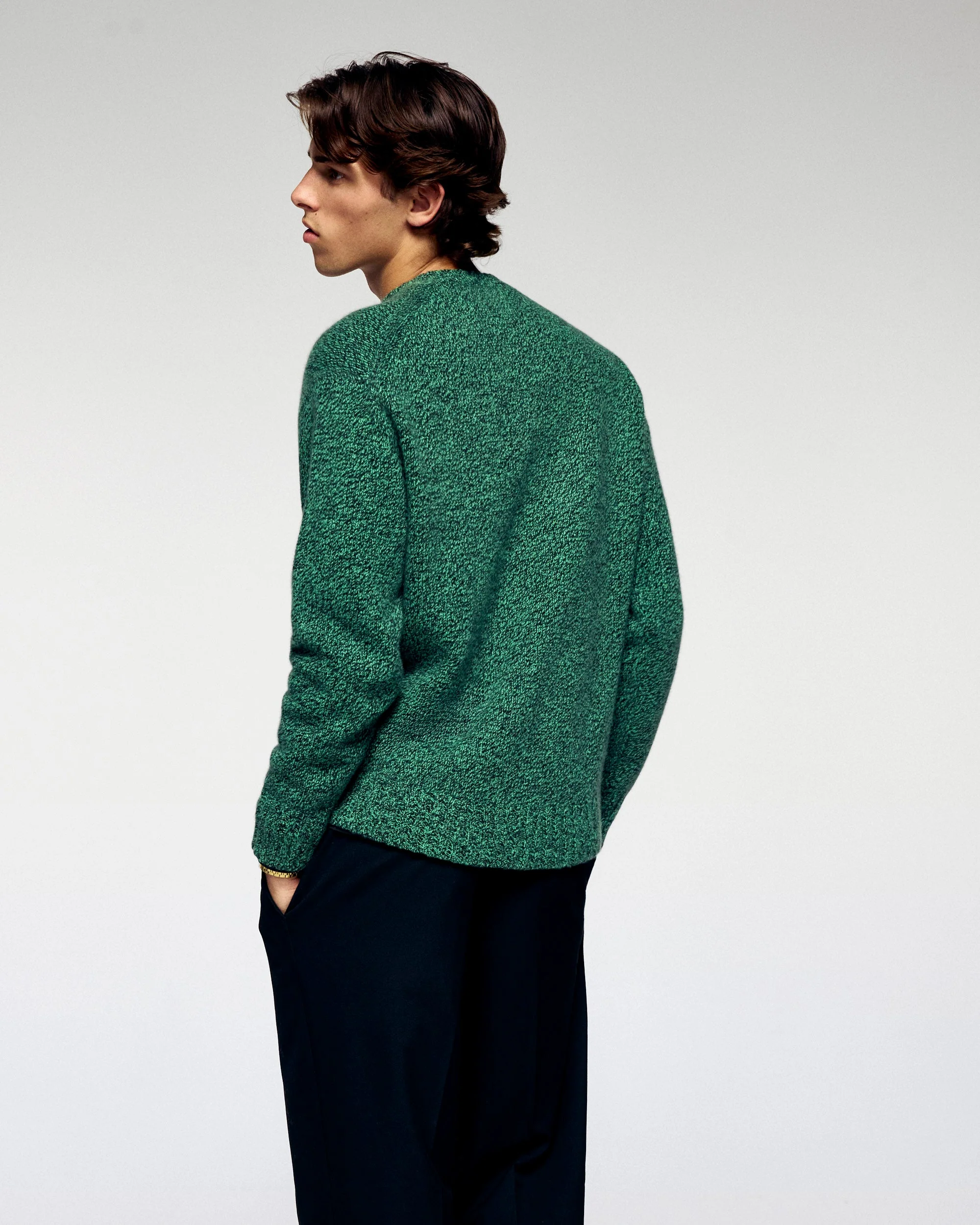Crewneck Sweater (H25 / MEN / Green Night) - Image 4