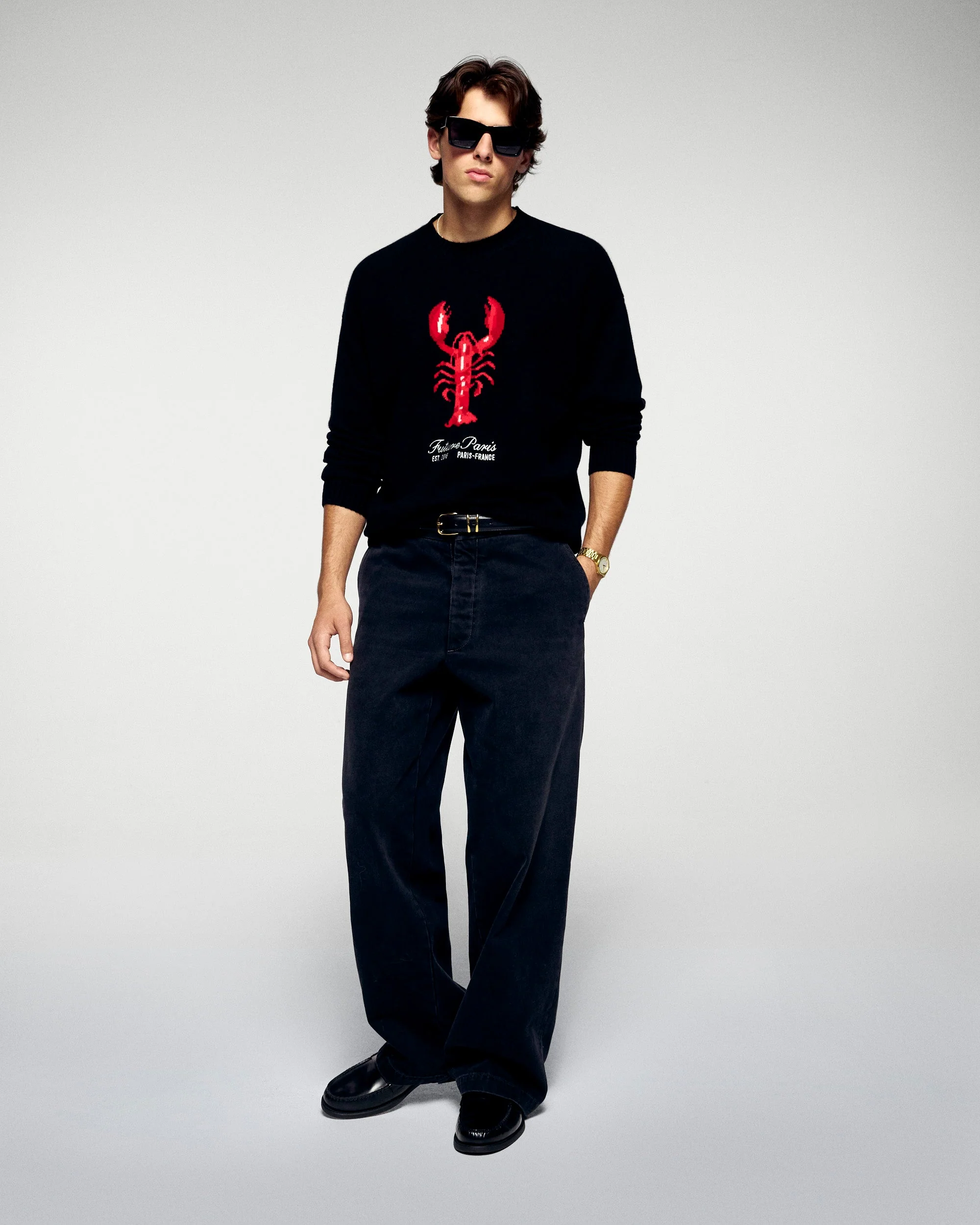 Crewneck Sweater (H25 / MEN / Black) - Image 3