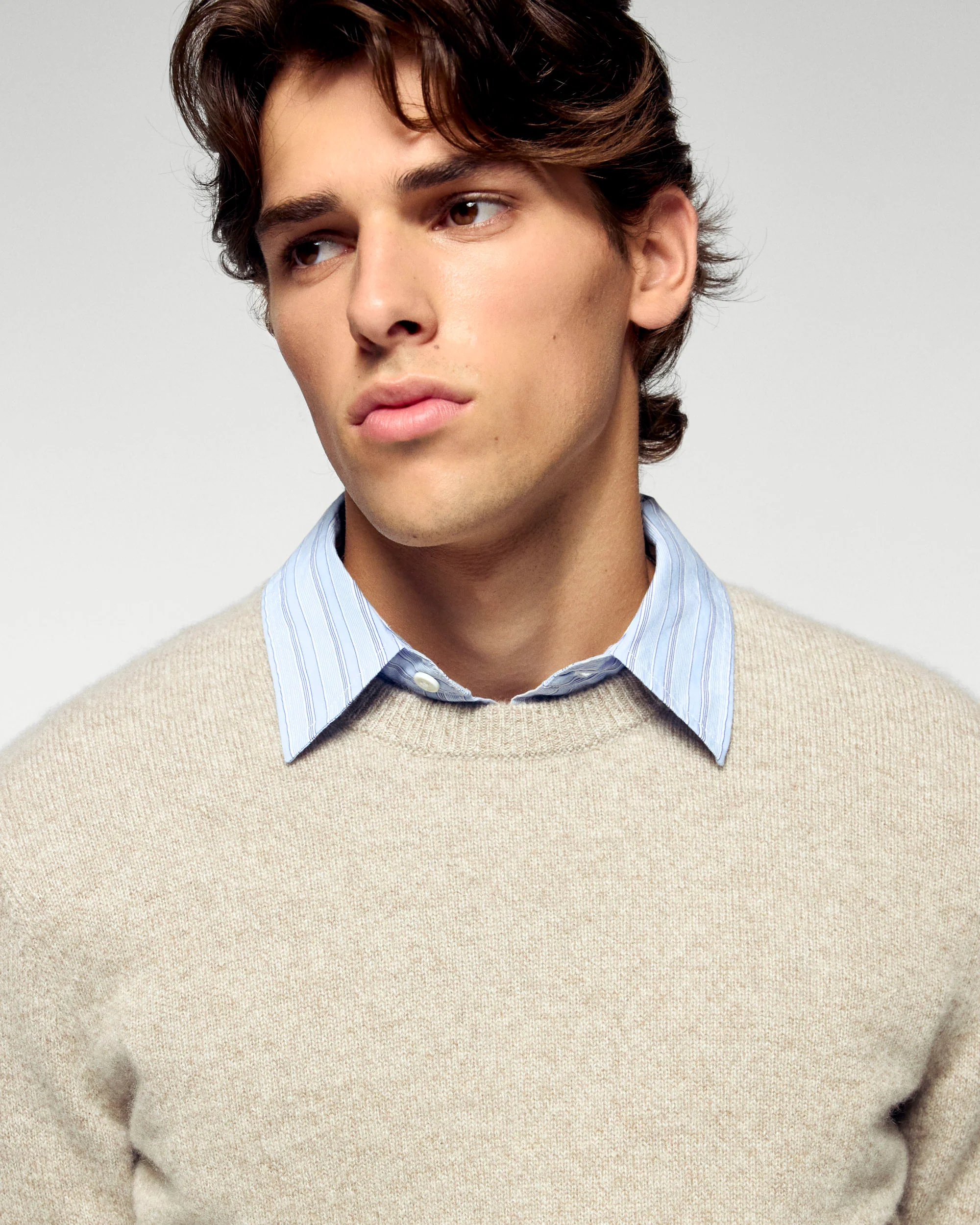 Crewneck Sweater (H25 / MEN / Taupe Mouliné) - Image 3