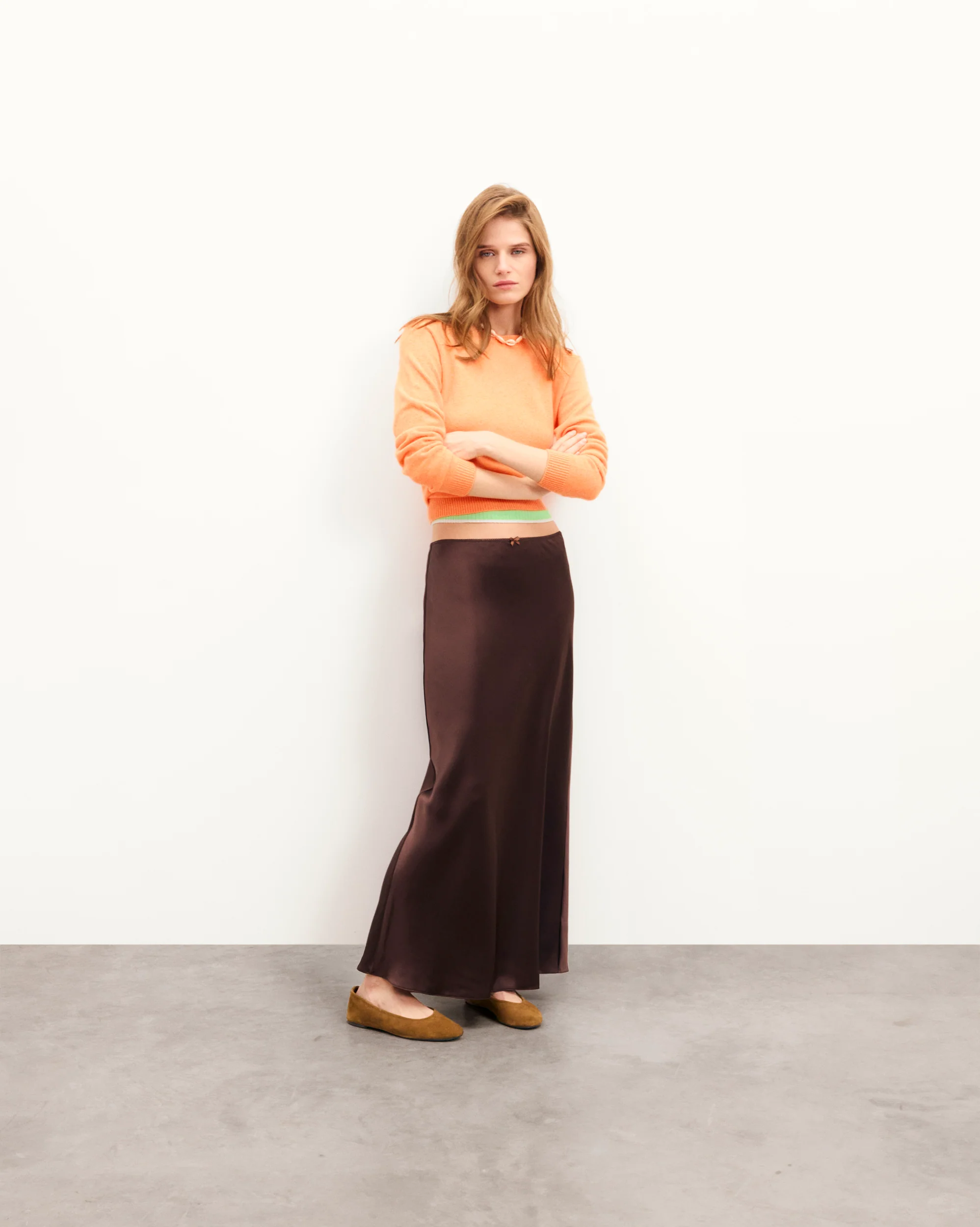 Light Raglan Sleeve Crewneck Sweater (S25 / WOMEN / Light Heather Gray) - Image 6