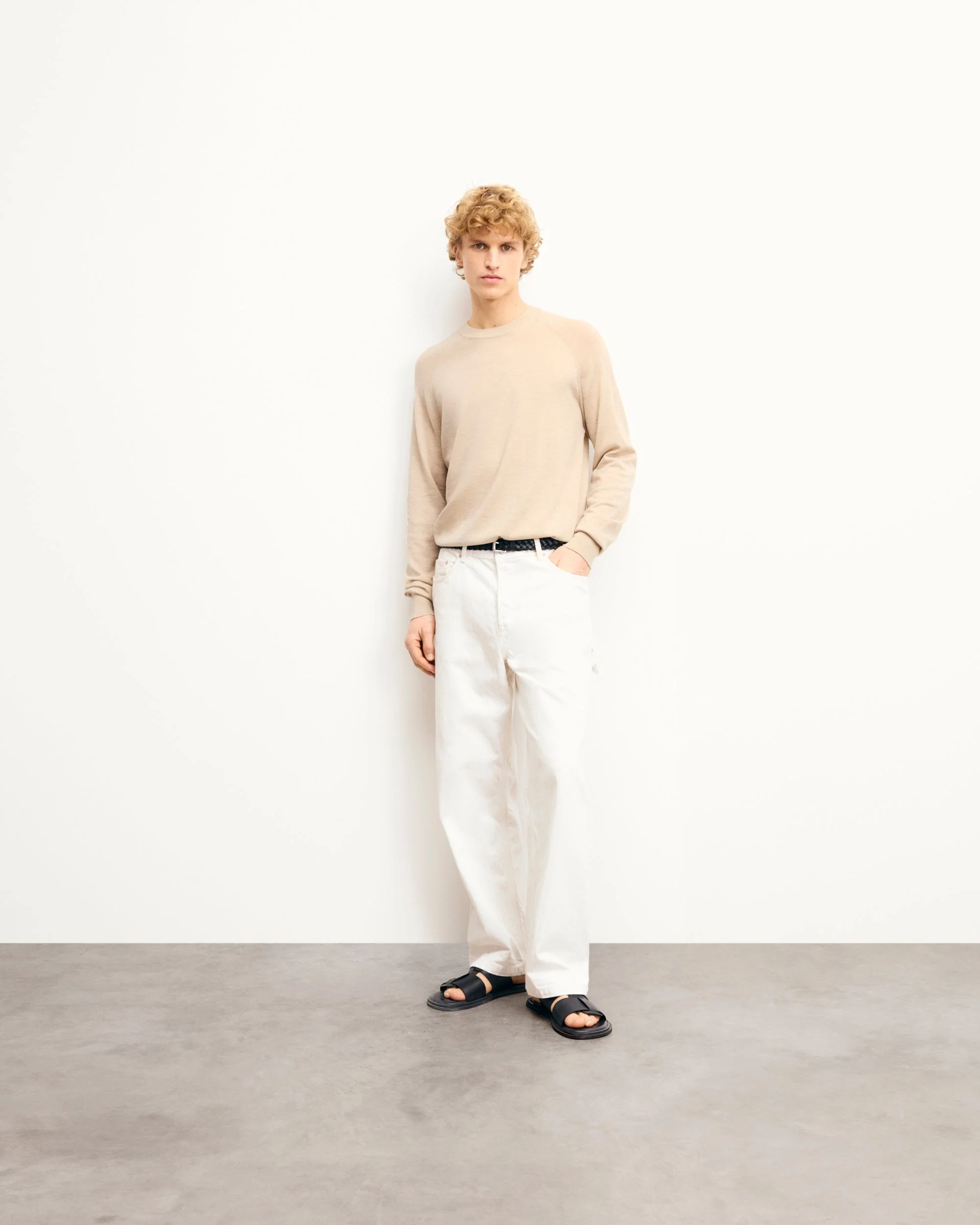 Crewneck Sweater (S25 / MEN / Heather Beige) - Image 3