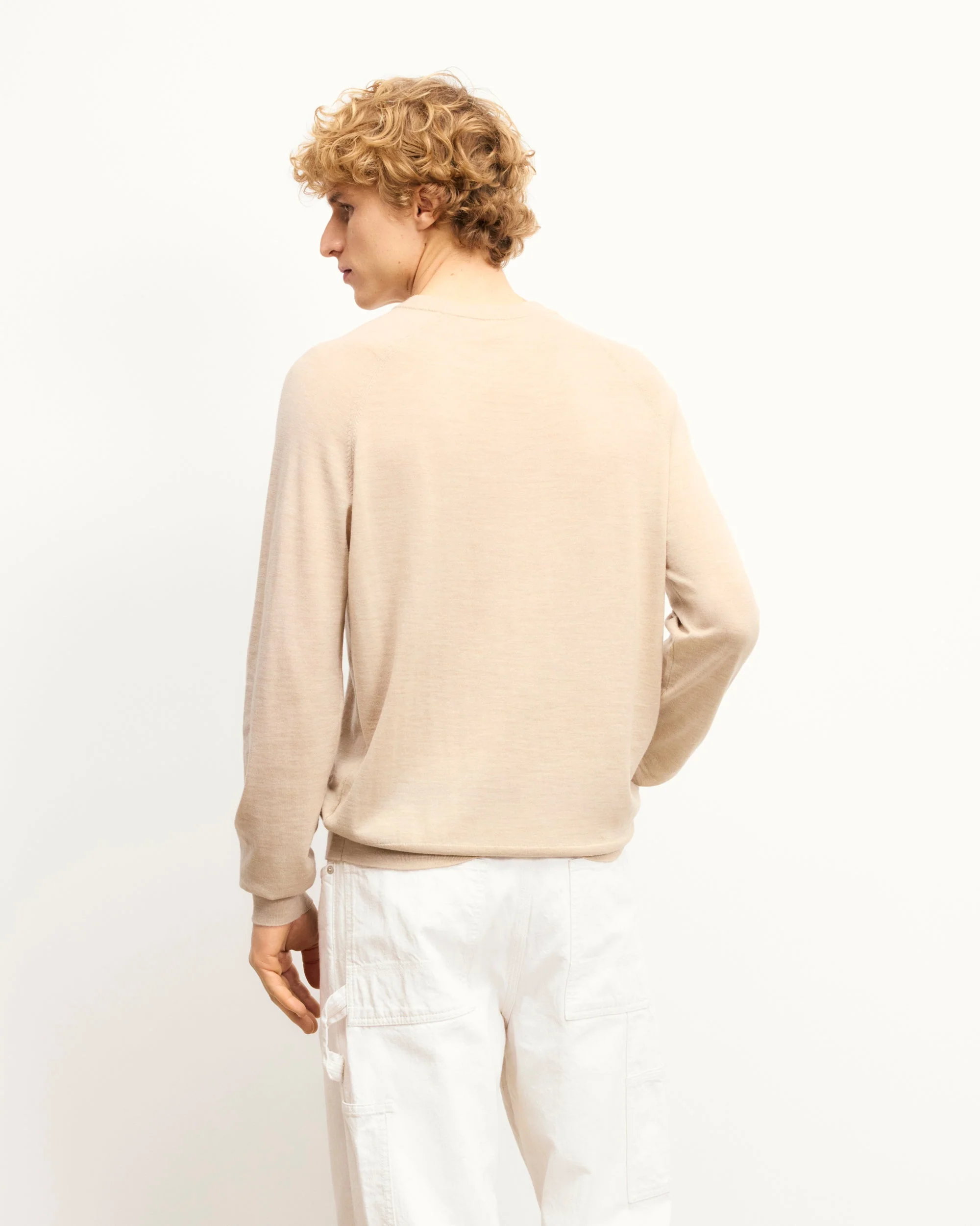 Crewneck Sweater (S25 / MEN / Heather Beige) - Image 4