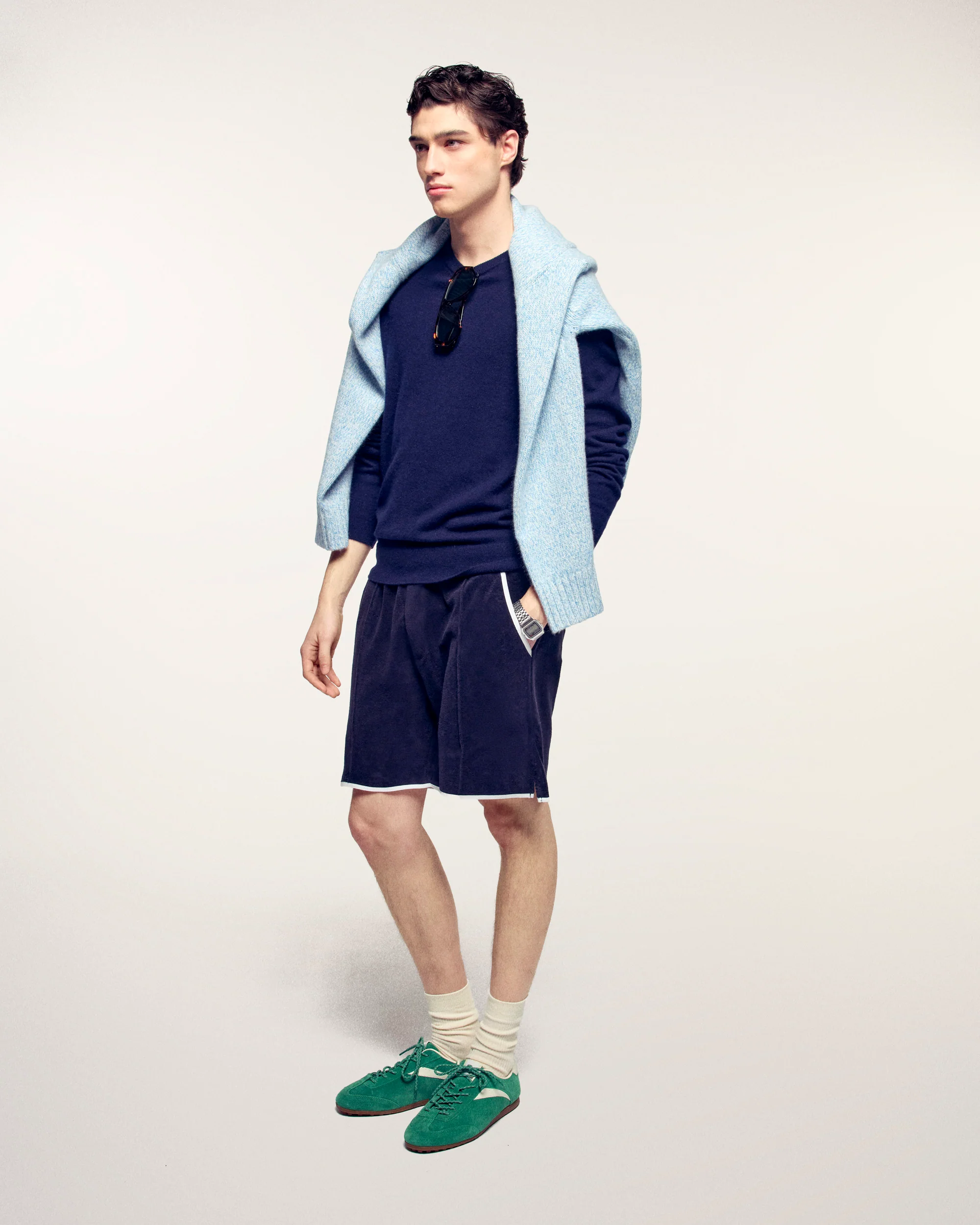 Basic Crewneck Sweater (S25 / MEN / Navy) - Image 3