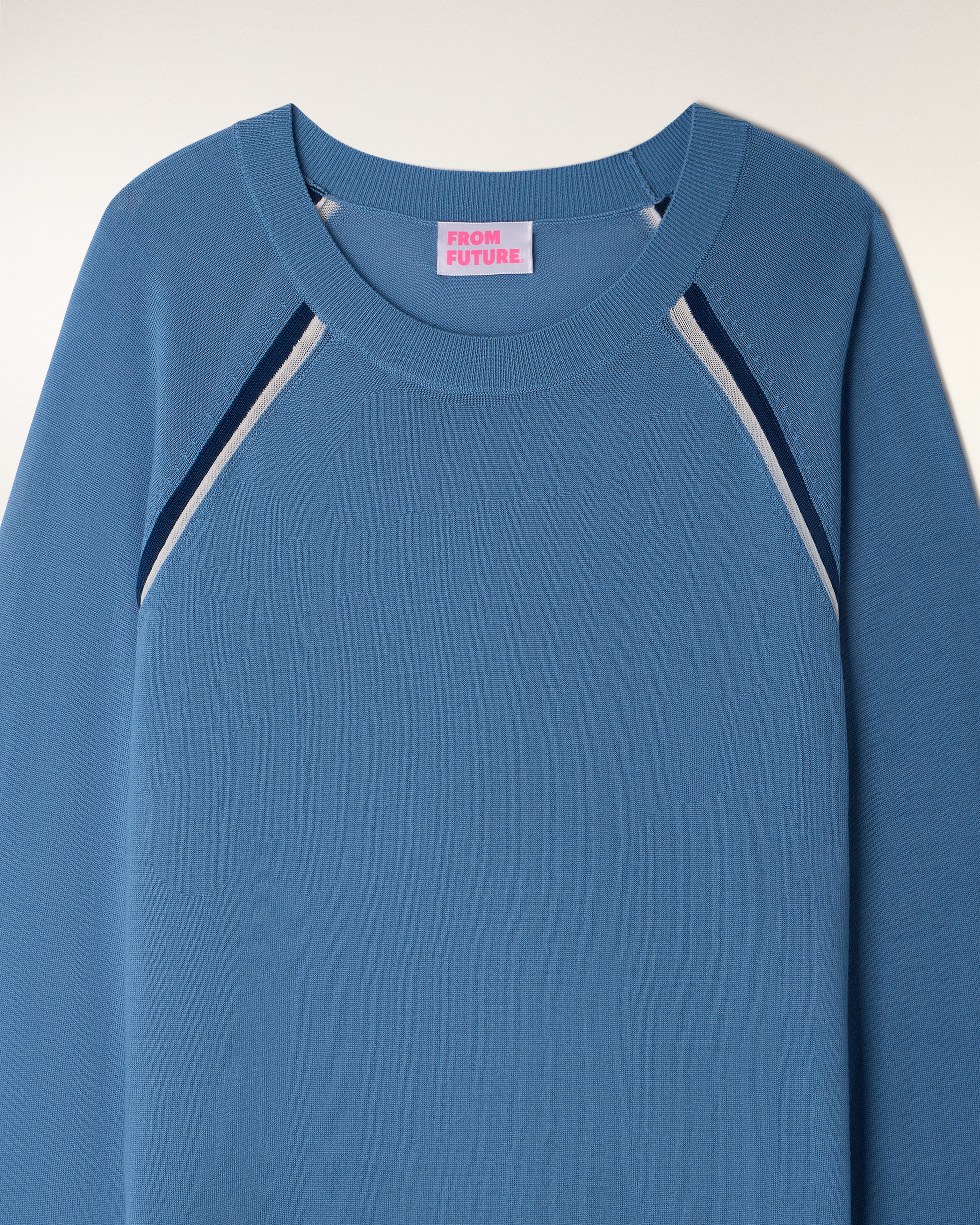 Striped Crew Neck Sweater (S26/ HOMME/ Intense Blue) - Image 7
