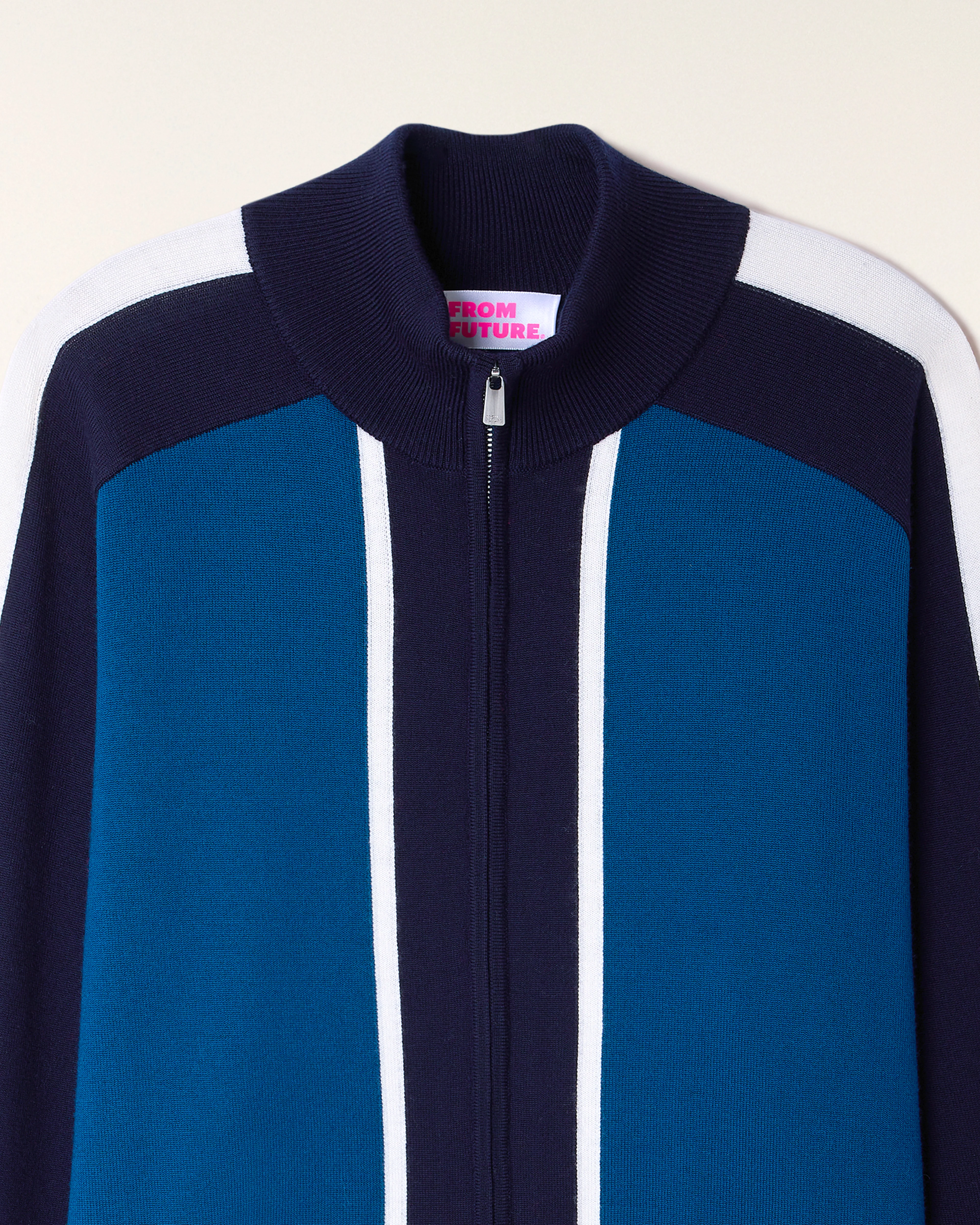 Tricolor Cardigan (S26/ HOMME/ Riviera Blue) - Image 5