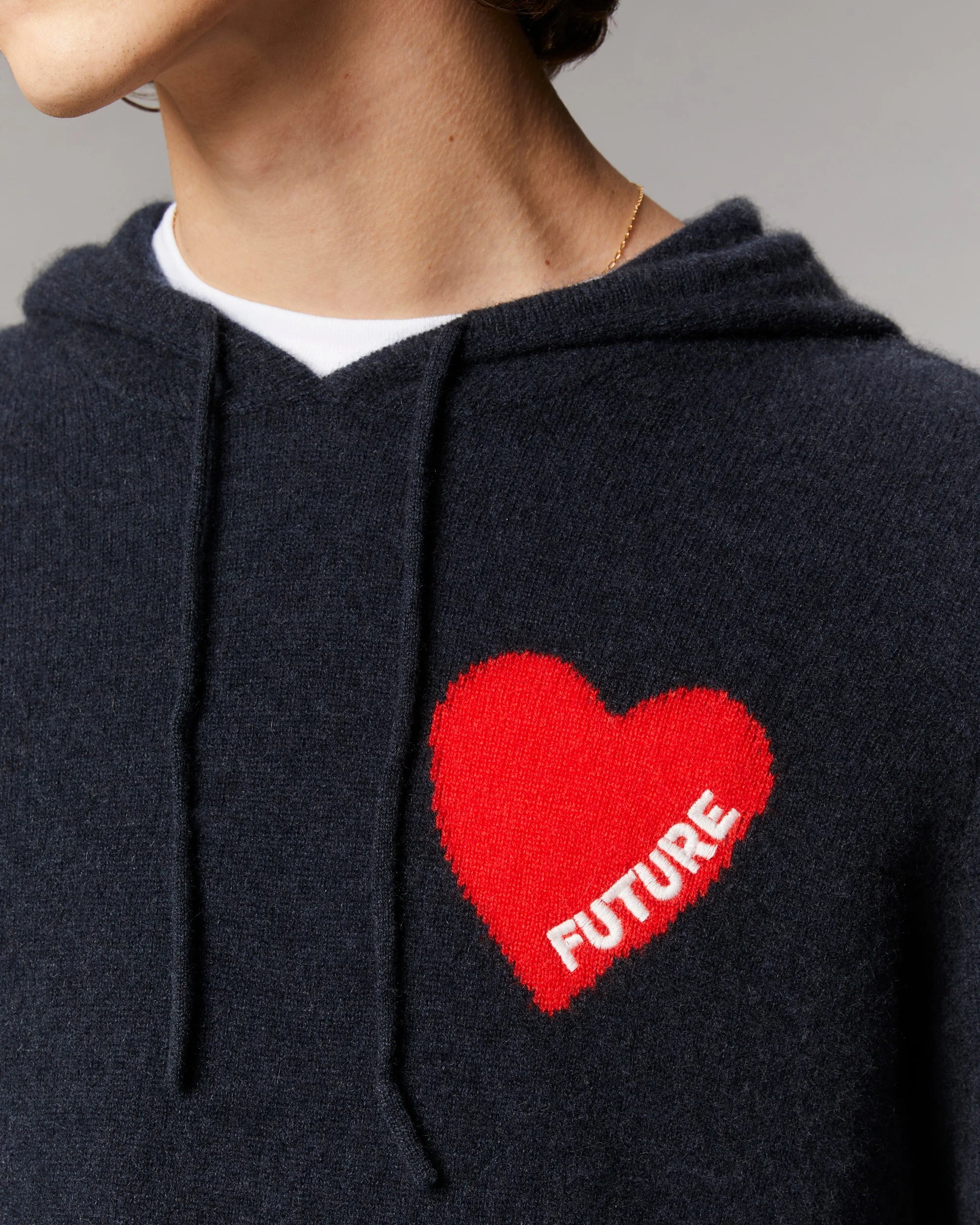 Light Heart Hoodie Sweater (H23 / MAN / Light Heather Grey) - Image 4