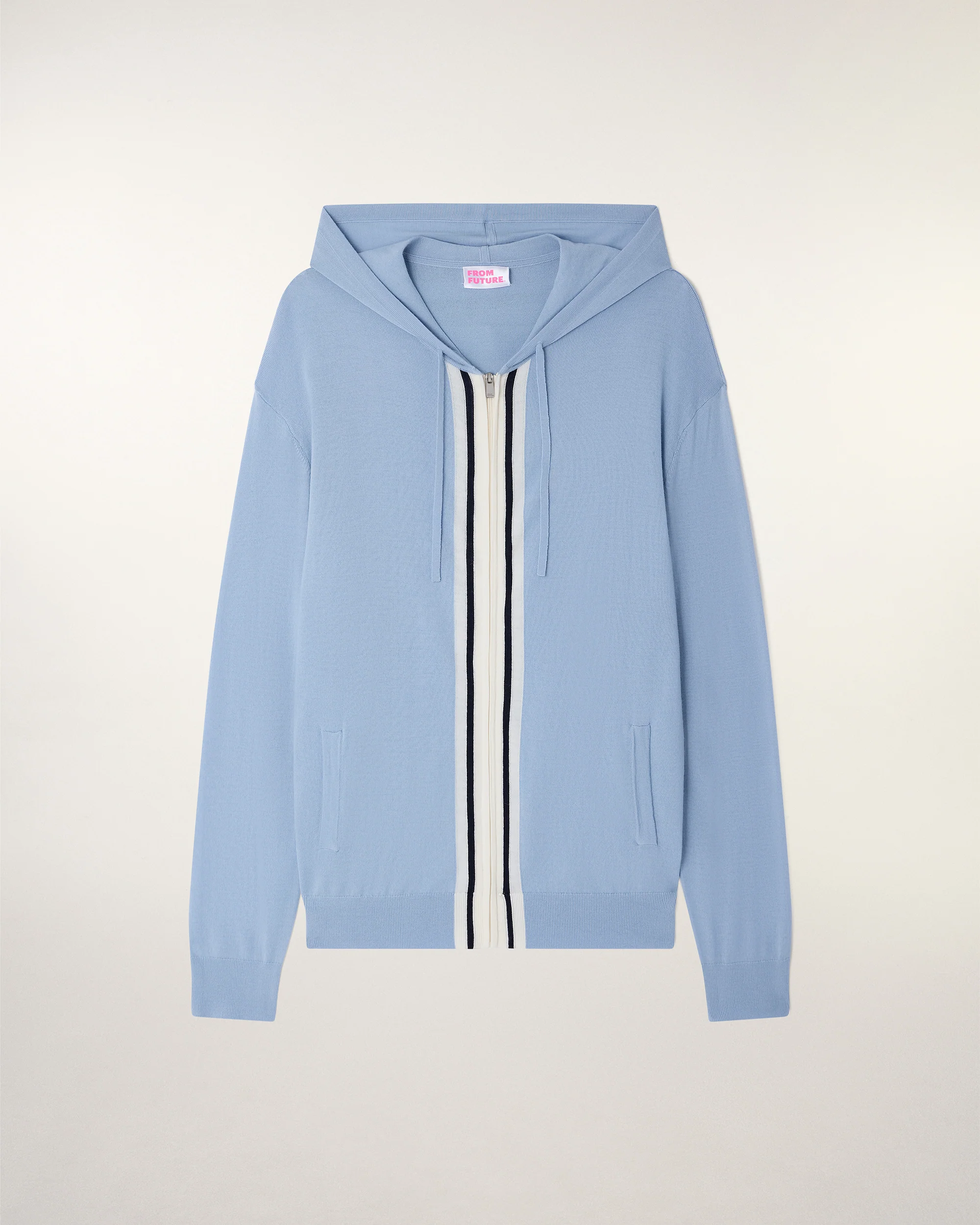 Contrasting Striped Hoodie (S26/ HOMME/ Infinity Blue) - Image 6