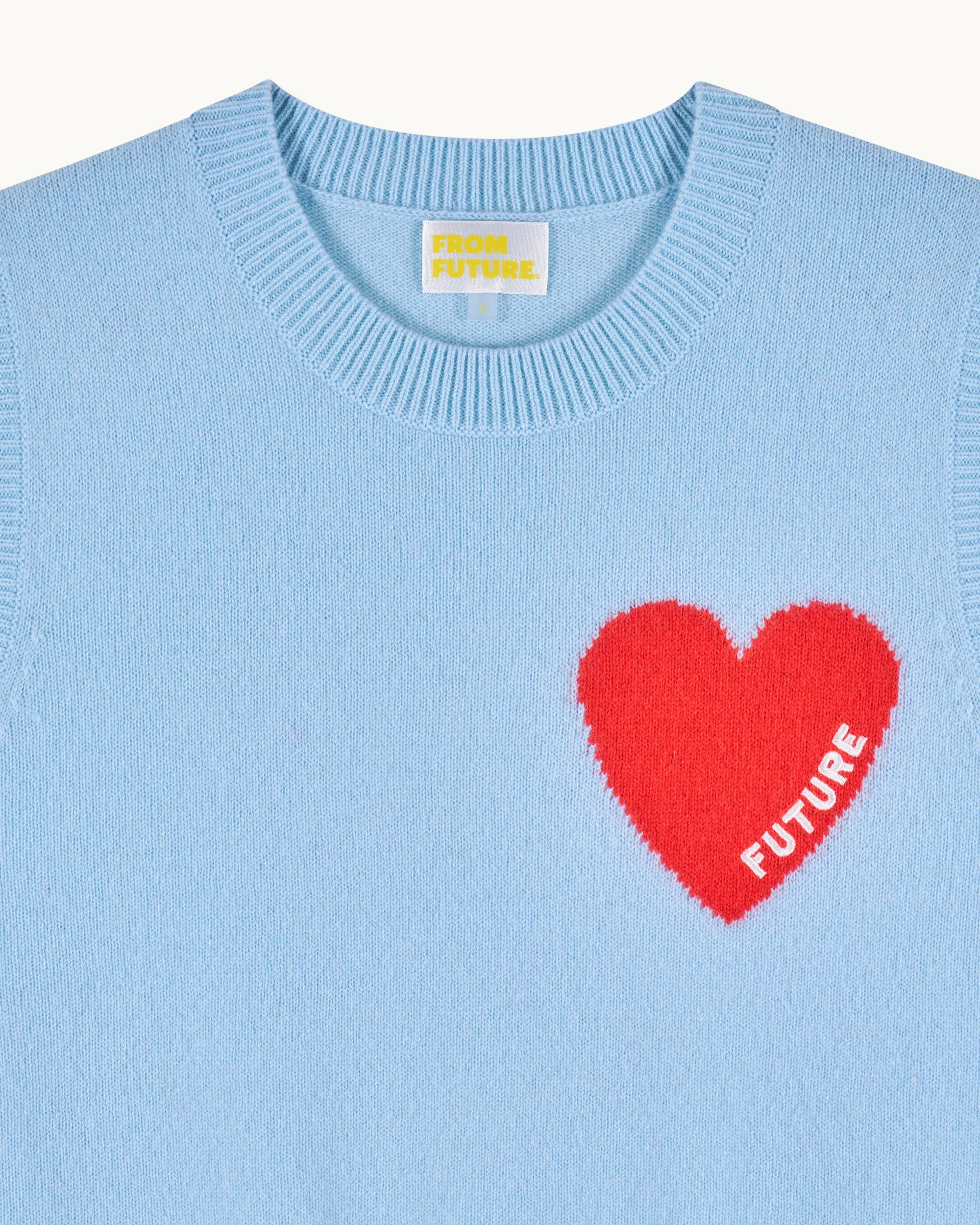 Heart Sleeveless Sweater (S25 / WOMEN / Baby Blue) - Image 6