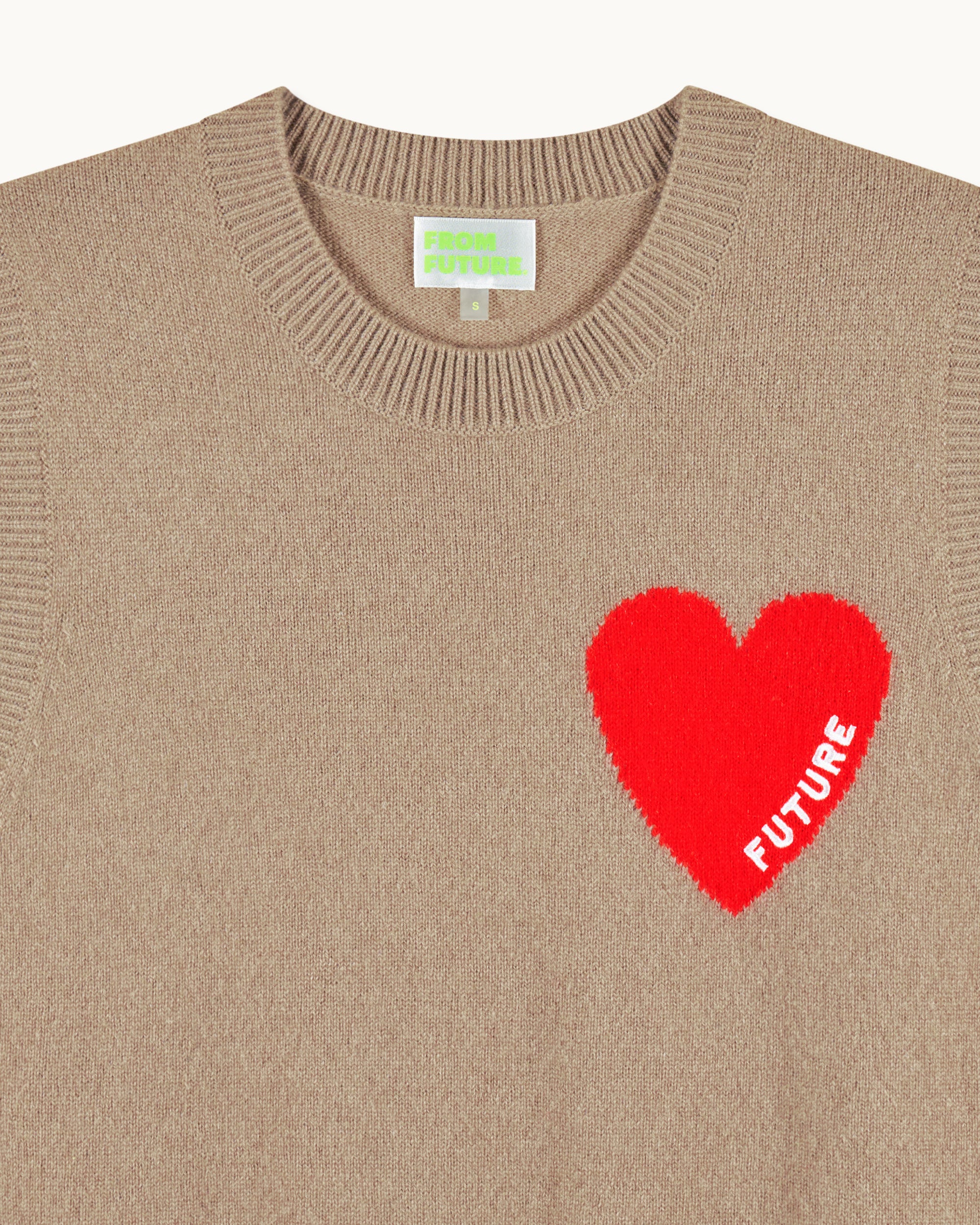 Heart Sleeveless Sweater (S25 / WOMEN / Tropical Taupe) - Image 6