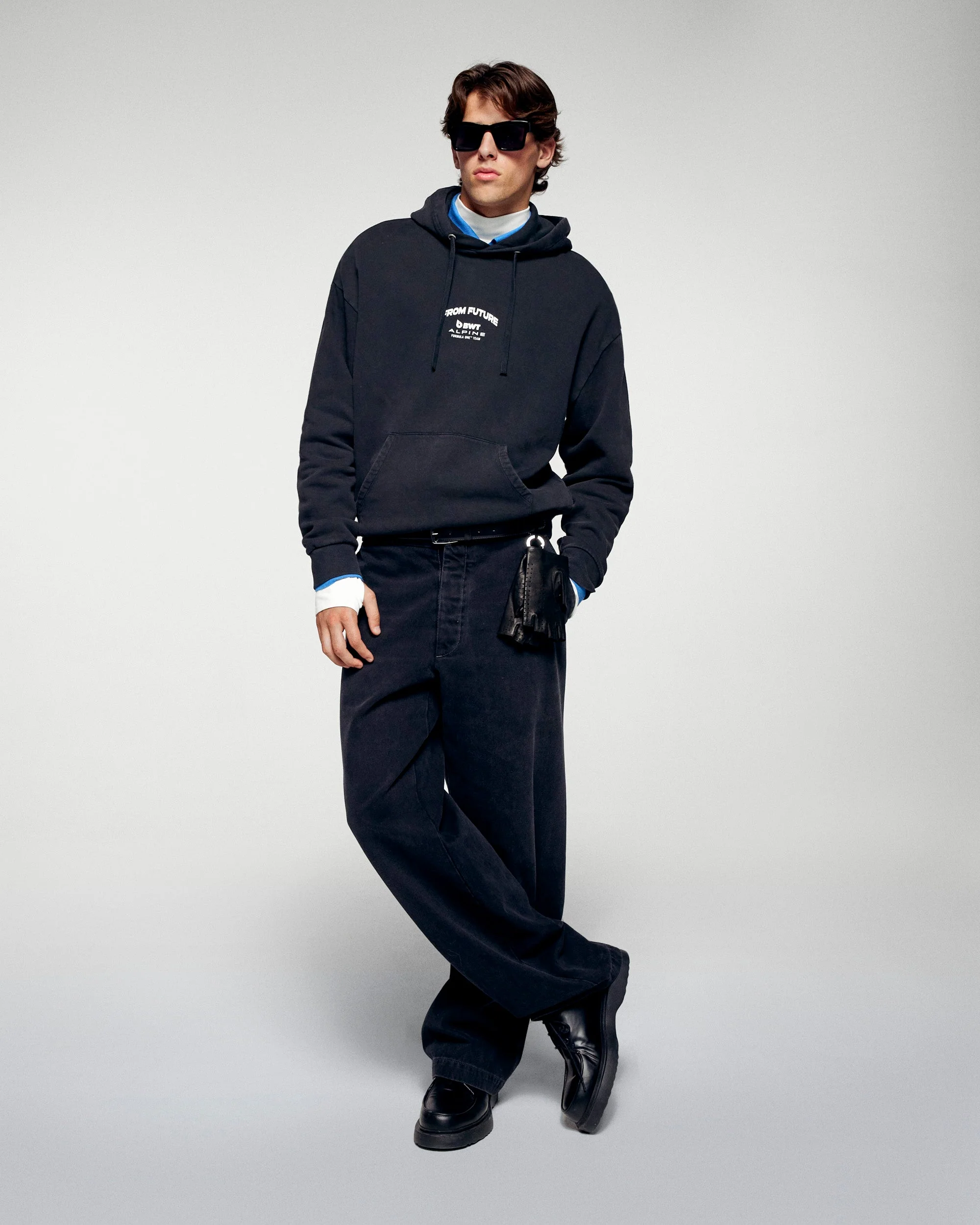 Hoodie Sweatshirt Alpine (H25 / MEN / Washed Black) - Image 3