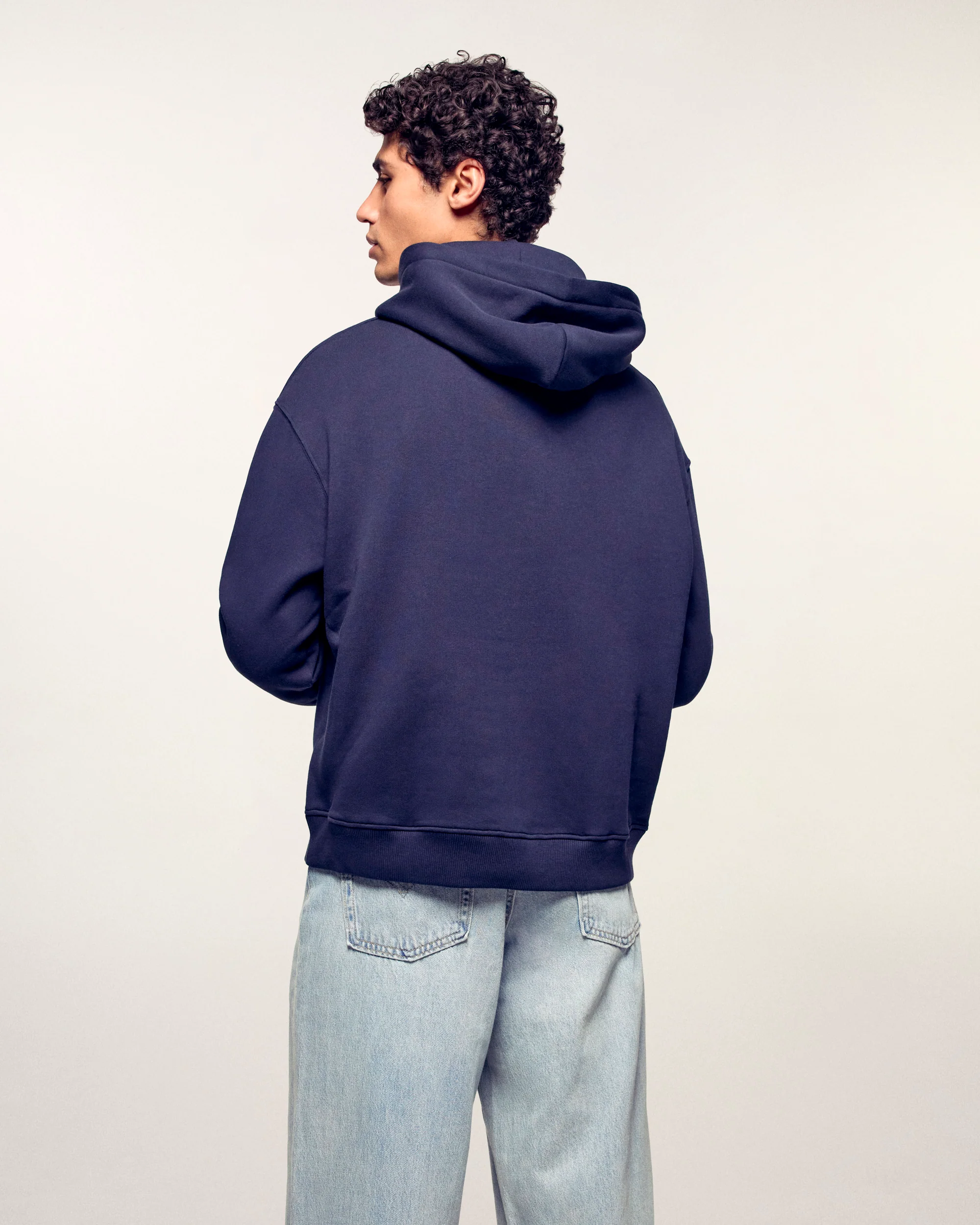 Heart Hoodie Sweatshirt (S25 / MEN / Navy) - Image 3