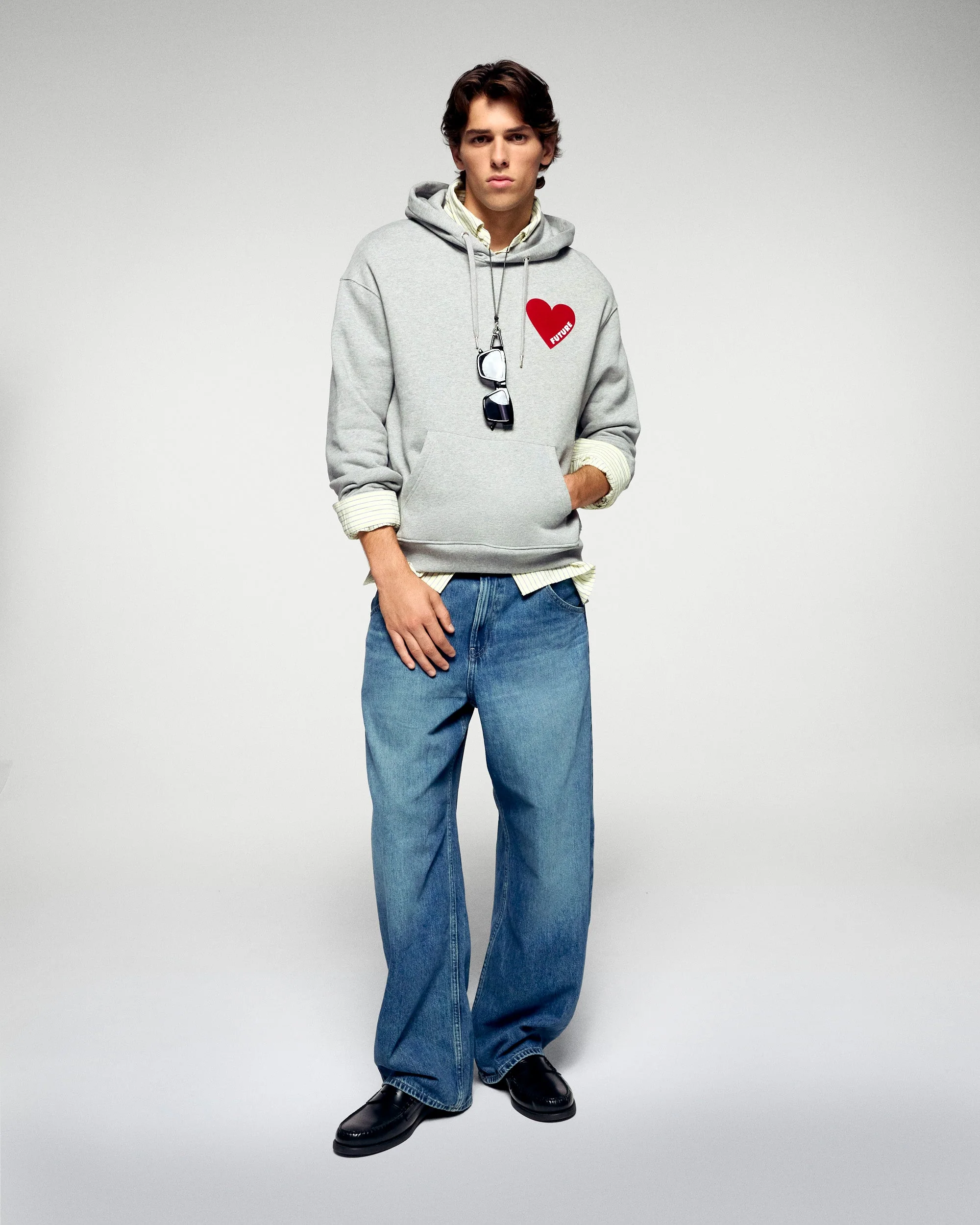 Hoodie Sweatshirt (H25 / MEN / Dark Heather Grey) - Image 3