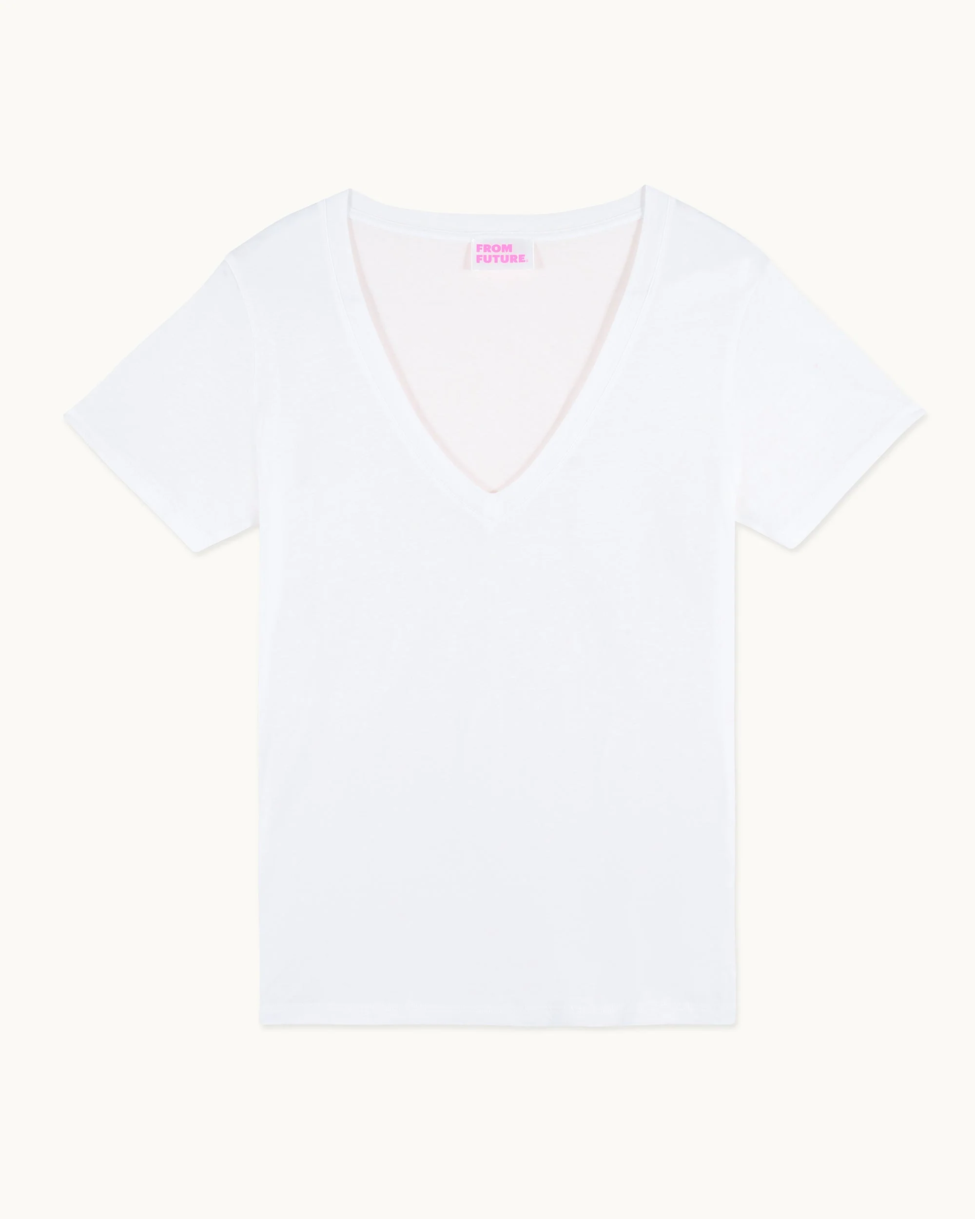Short Sleeve V-Neck T-shirt (S25 / WOMEN / White) - Image 5